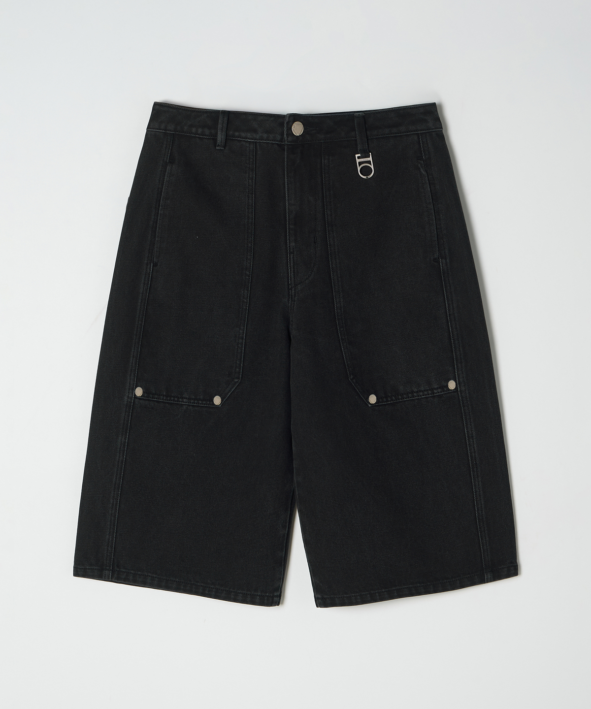 디써티원(DTHIRTYONE) Carpenter Denim Bermuda Pants (Washed Black)