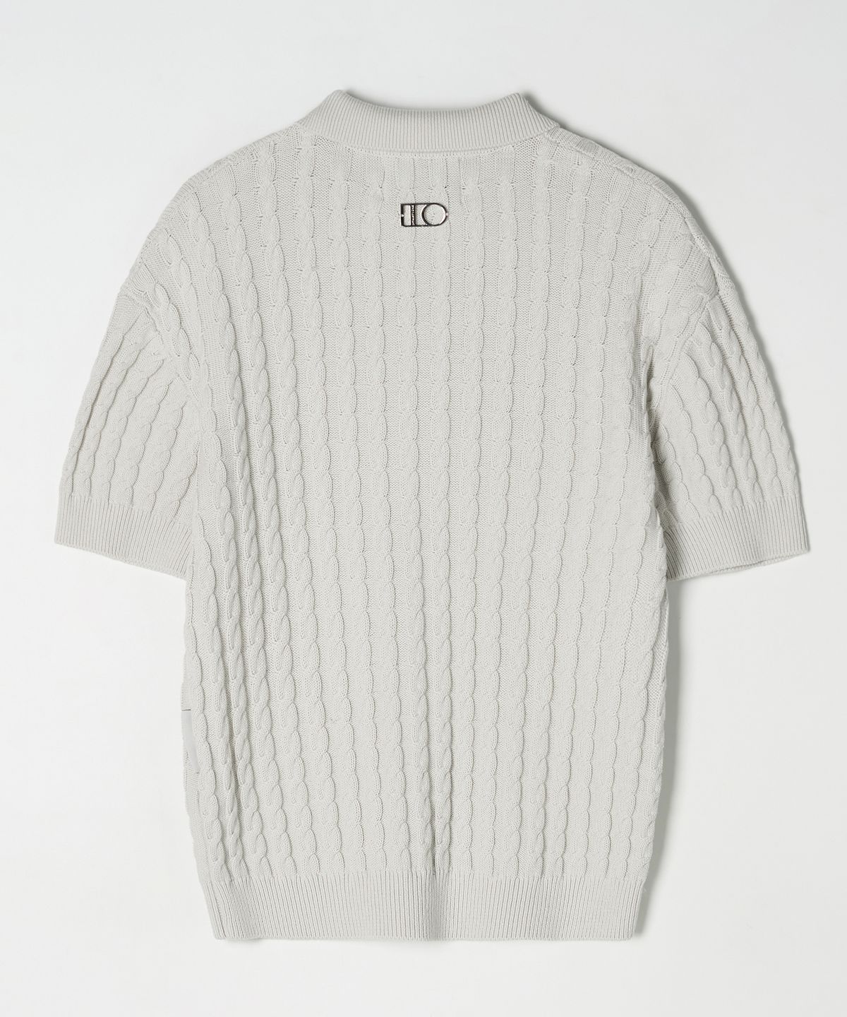 디써티원(DTHIRTYONE) (WOMAN) Hard Twist Cable Sweater (Light Grey)