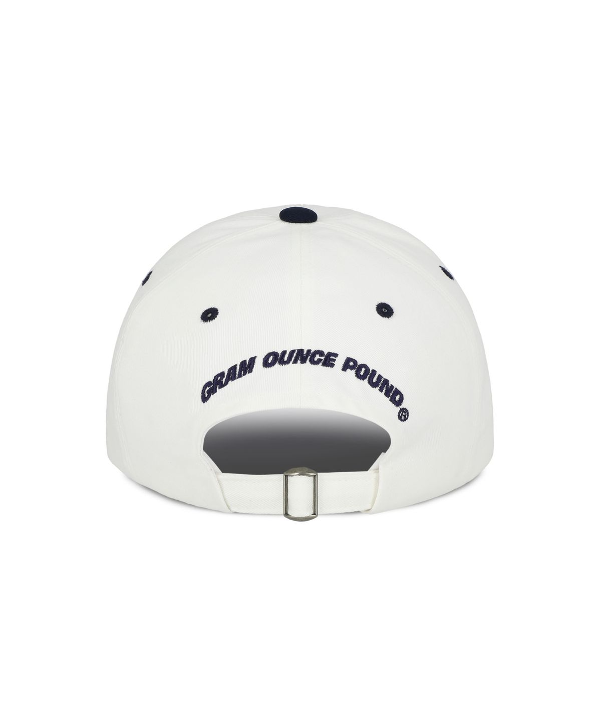 그램 아운스 파운드(GRAM OUNCE POUND) Monday Two Tone 6-Panel Cap_White & Navy