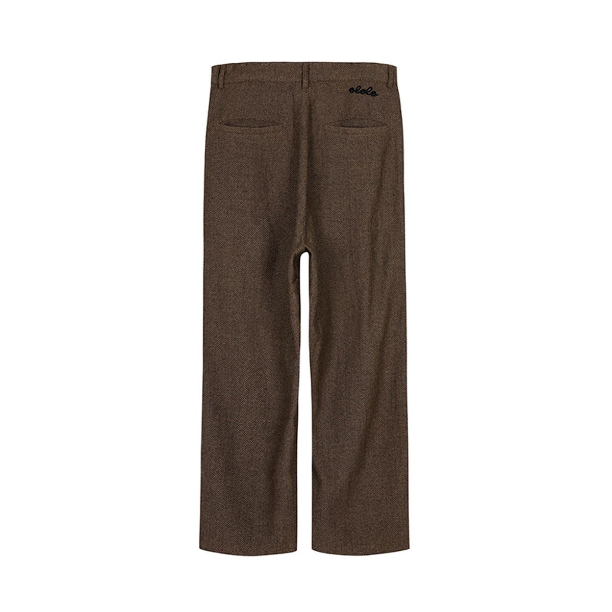 올롤로(OLOLO) Pleated Trouser - Brown