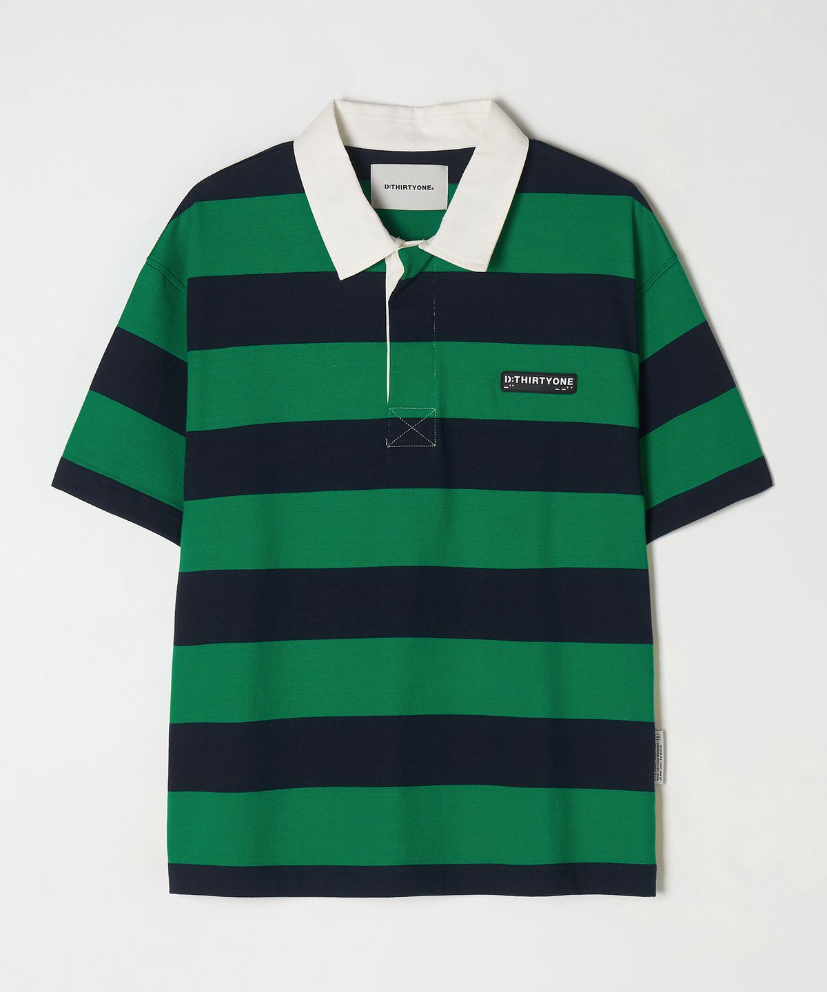 디써티원(DTHIRTYONE) Stripe Rugby Polo T-Shirt (Green)