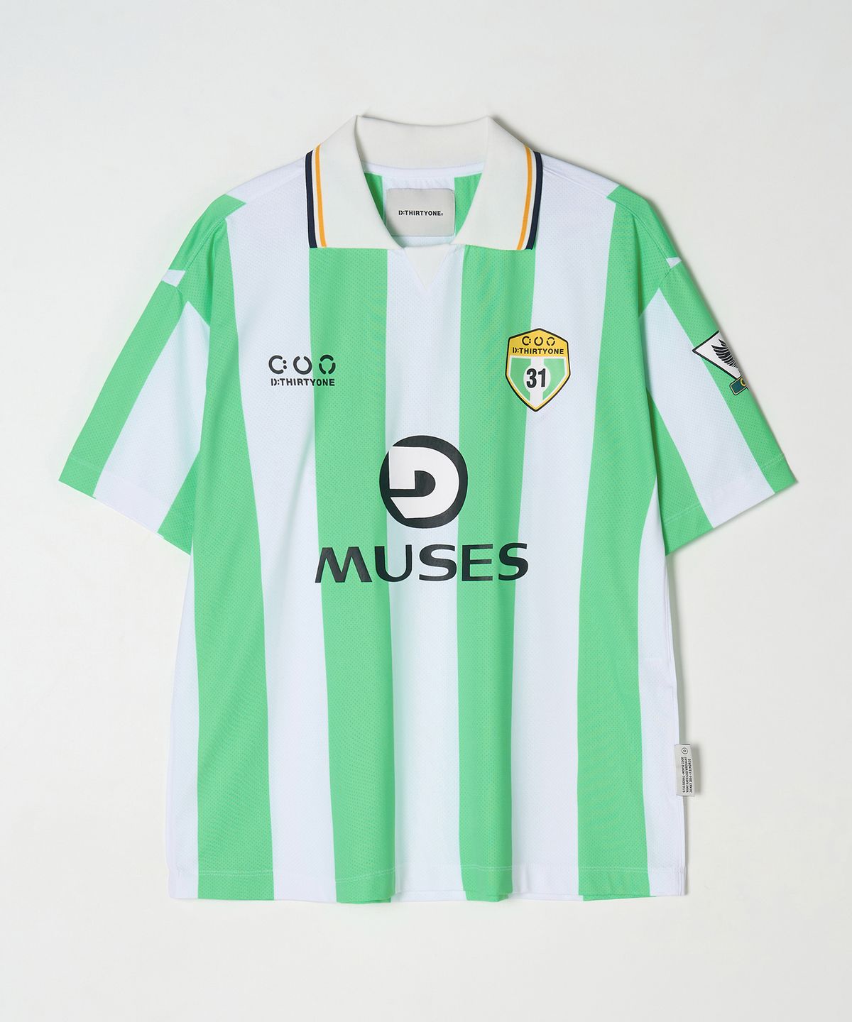 디써티원(DTHIRTYONE) Stripe Football Jersey Polo (Mint Green)