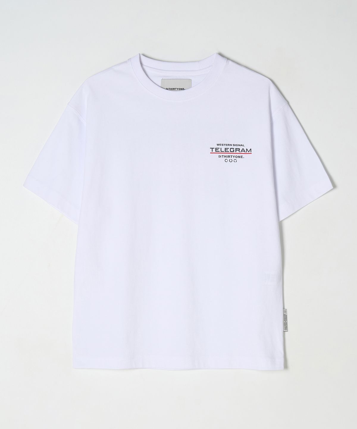 디써티원(DTHIRTYONE) (WOMAN) Telegram Letter T-Shirt (White)