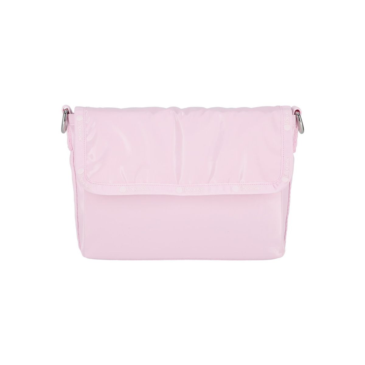 레스포색(LESPORTSAC) 아이스핑크 샤인 미디움 플랩 숄더백 [1013.MA04]