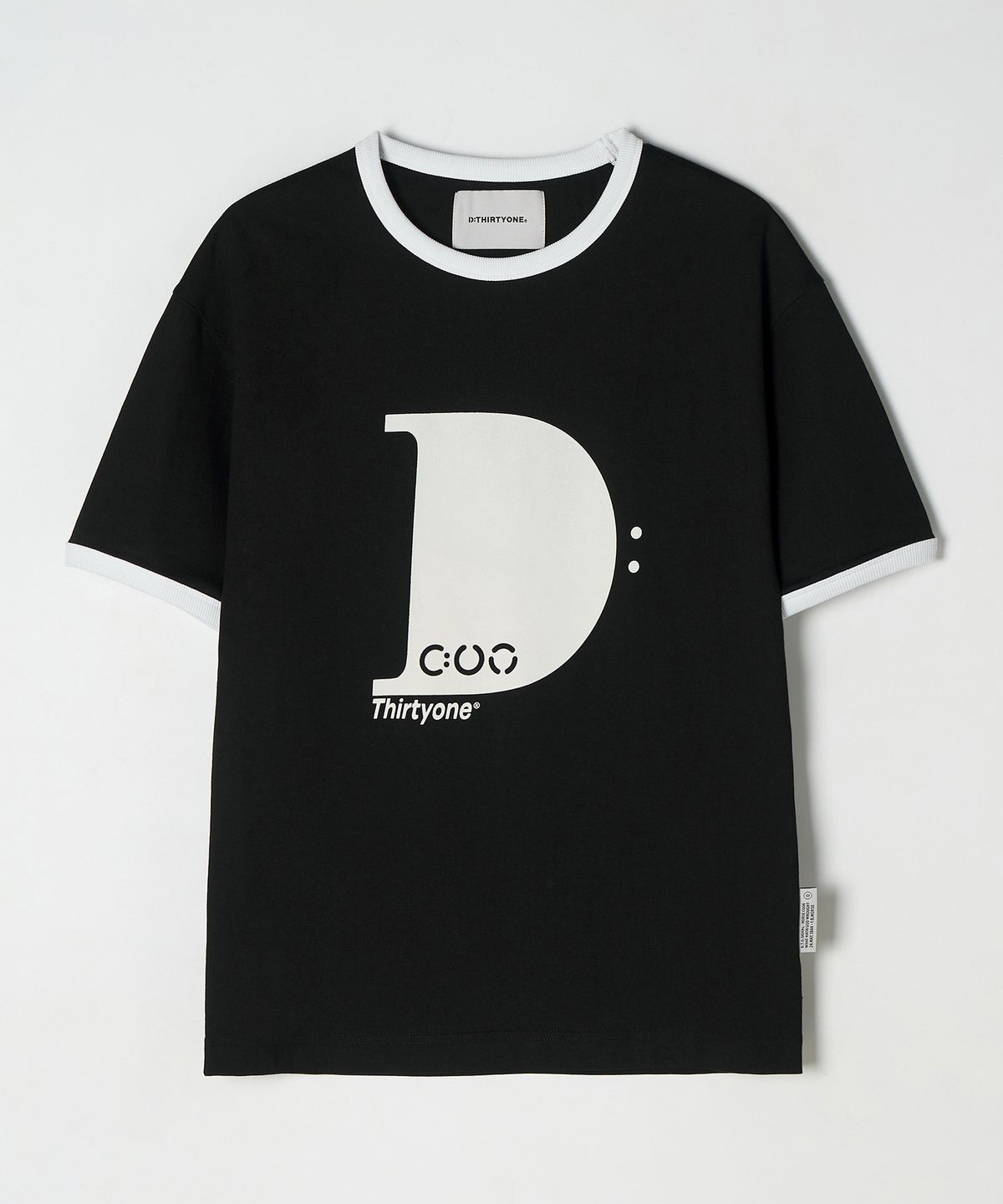 디써티원(DTHIRTYONE) (WOMAN) D: Logo Ringer T-Shirt (Black)