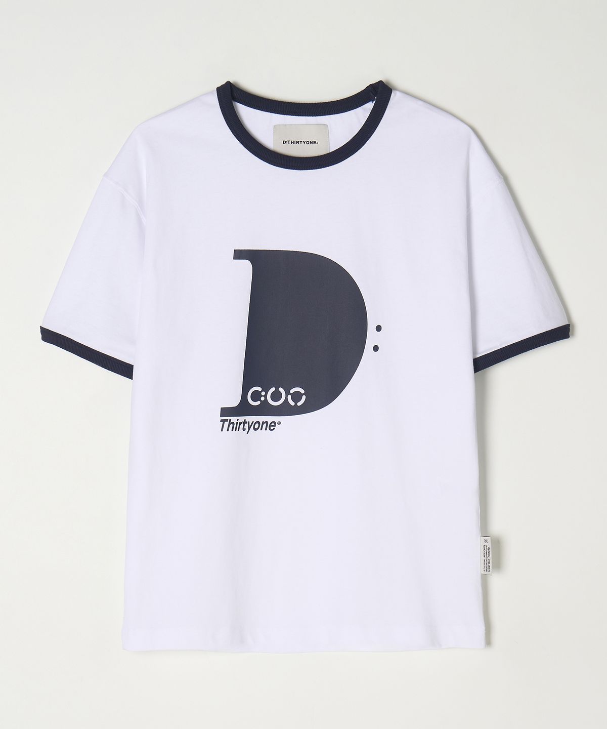 디써티원(DTHIRTYONE) (WOMAN) D: Logo Ringer T-Shirt (White)
