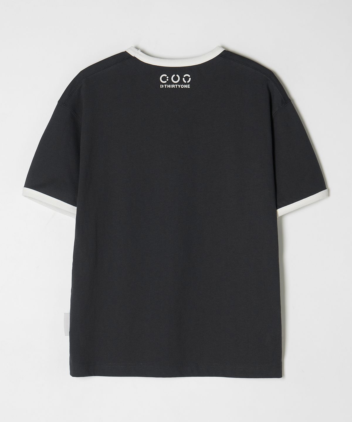 디써티원(DTHIRTYONE) (WOMAN) Surfing Dah Ringer T-Shirt (Charcoal Grey)