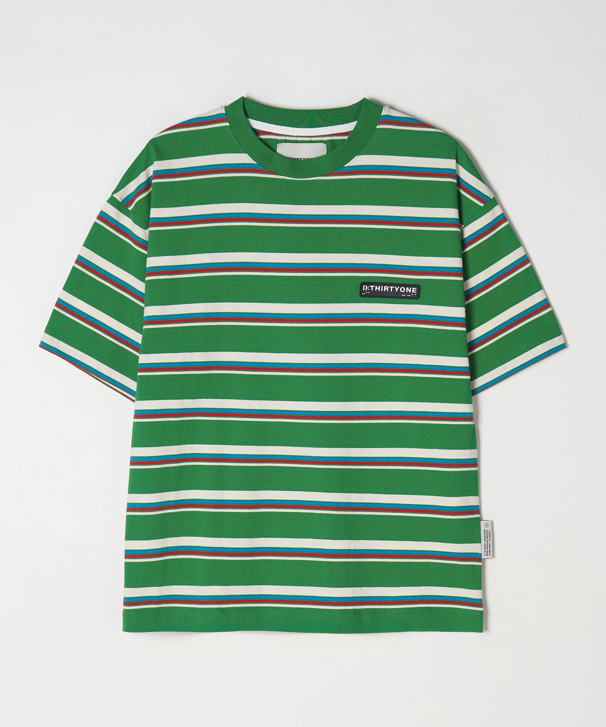 디써티원(DTHIRTYONE) Multi Stripe T-Shirt (Green)