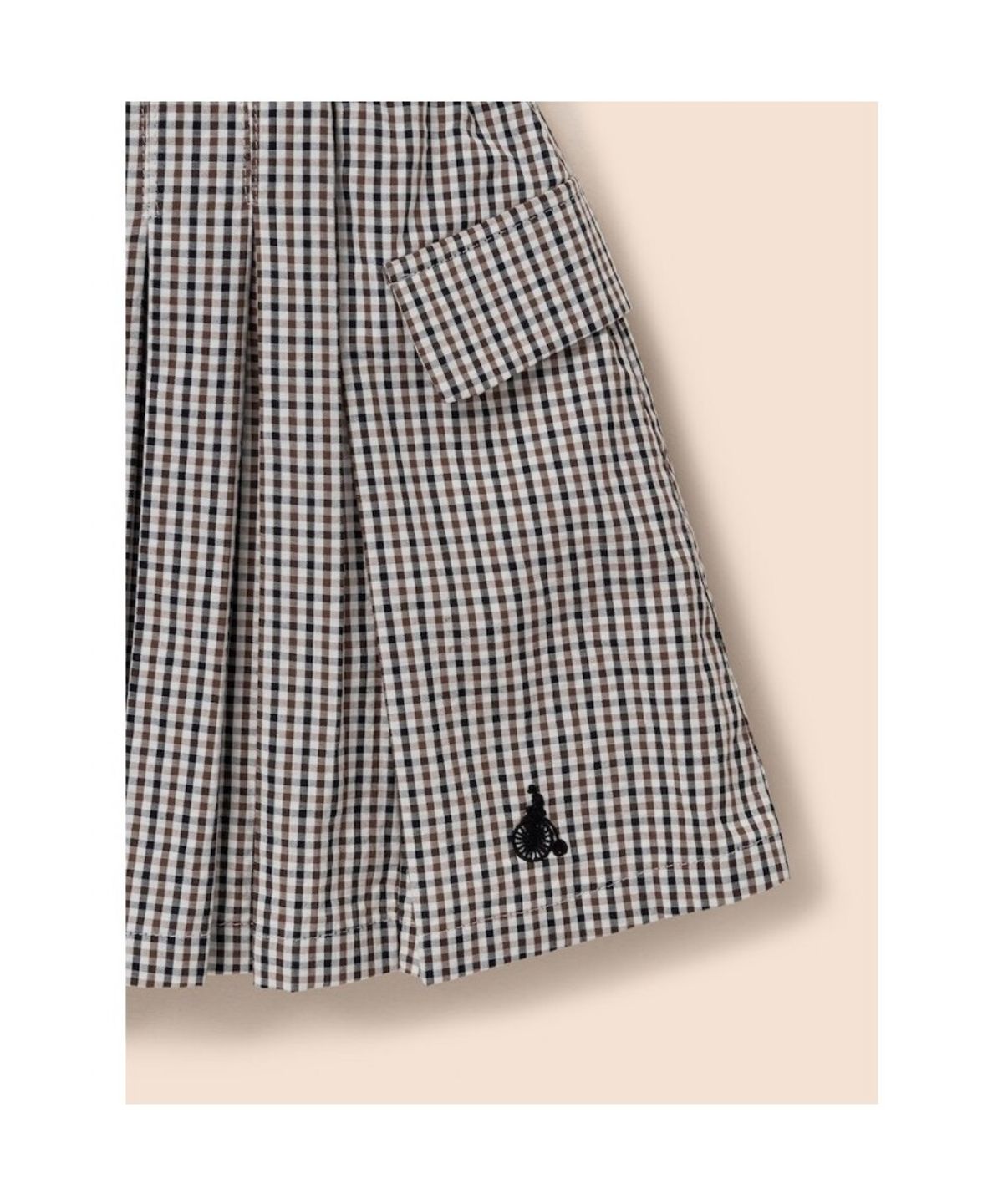 빈폴 키즈(BEANPOLE KIDS) 시어서커 스몰 체크 치마바지  브라운 (BI5327G01D)