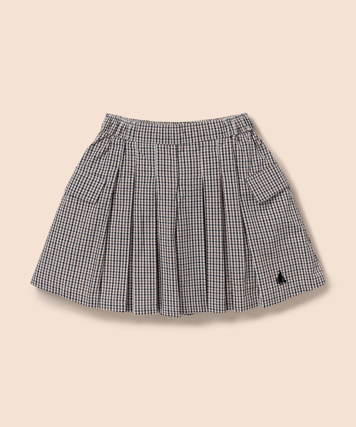빈폴 키즈(BEANPOLE KIDS) 시어서커 스몰 체크 치마바지  브라운 (BI5327G01D)