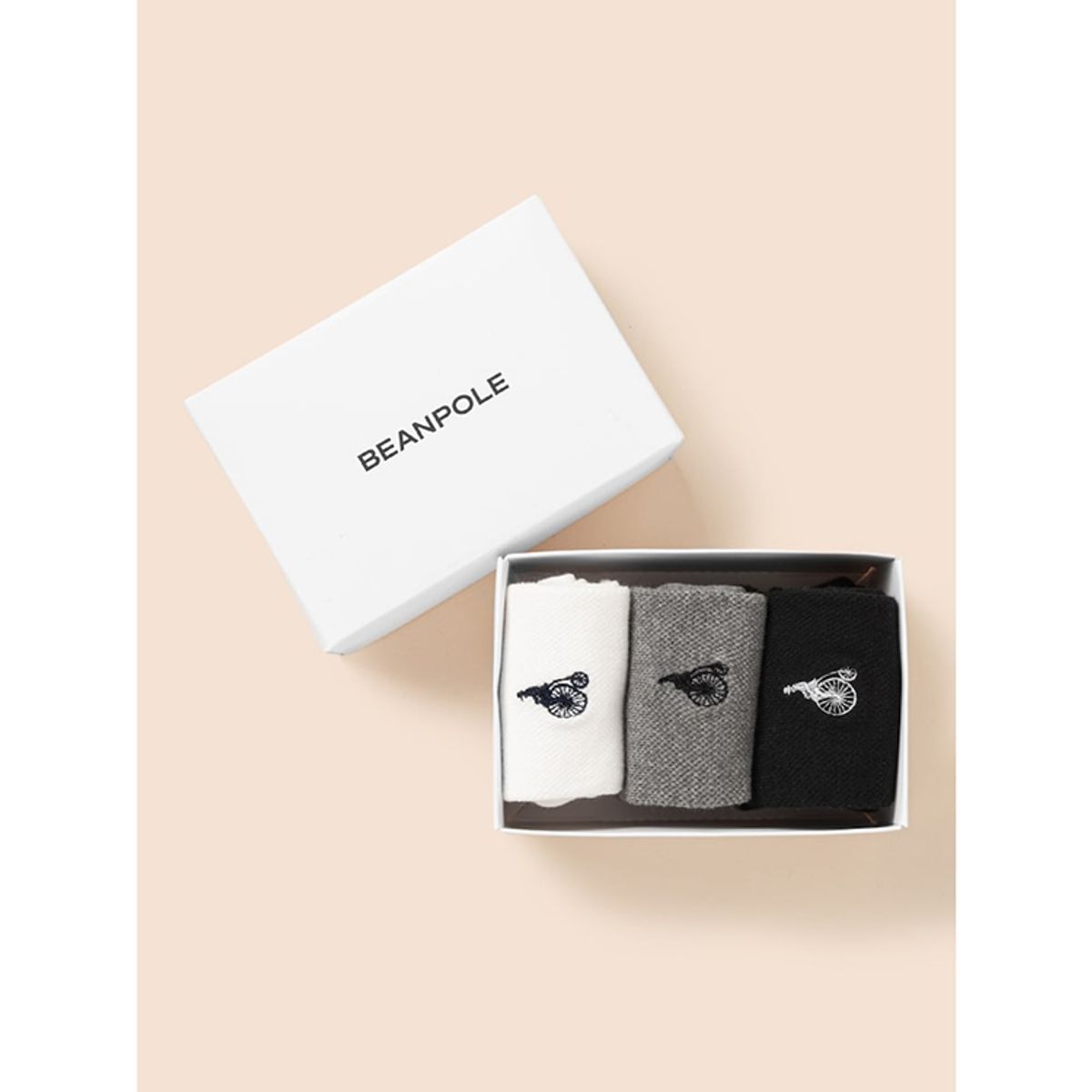 빈폴 키즈(BEANPOLE KIDS) 베이직 여름 양말 3족 SET  화이트 (BI53KTU021)