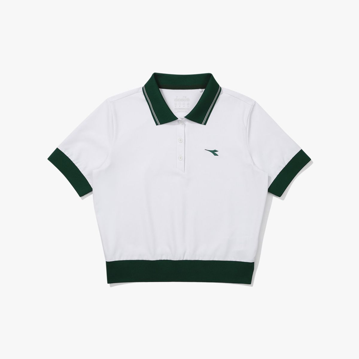디아도라(diadora) 테니스 카라 반팔 티셔츠 우먼 WHITE