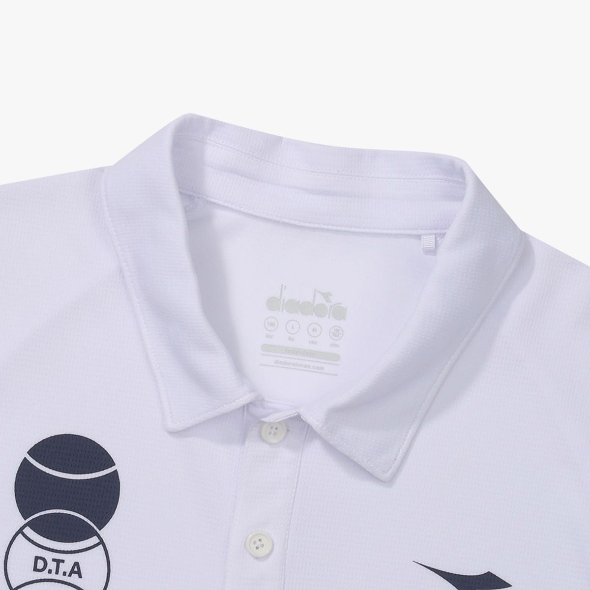 디아도라(diadora) 테크니컬 윙 테니스 카라 반팔 티셔츠 WHITE