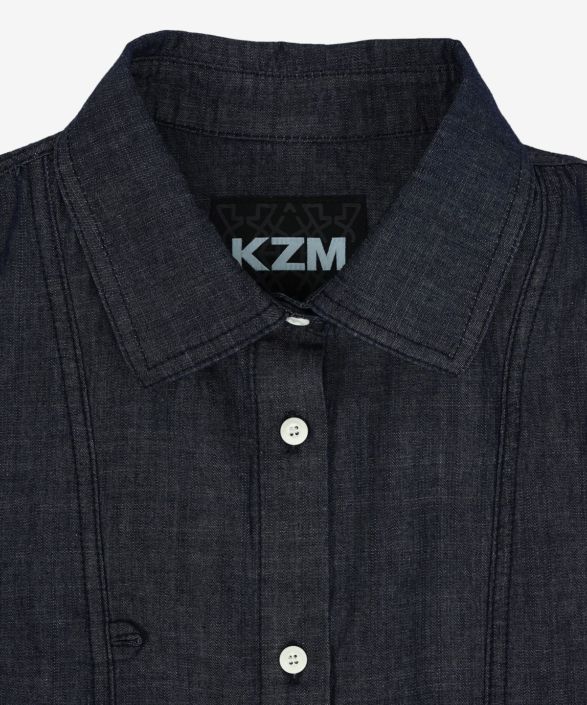케이지엠(KZM) 포슈 데님 크롭 셔츠