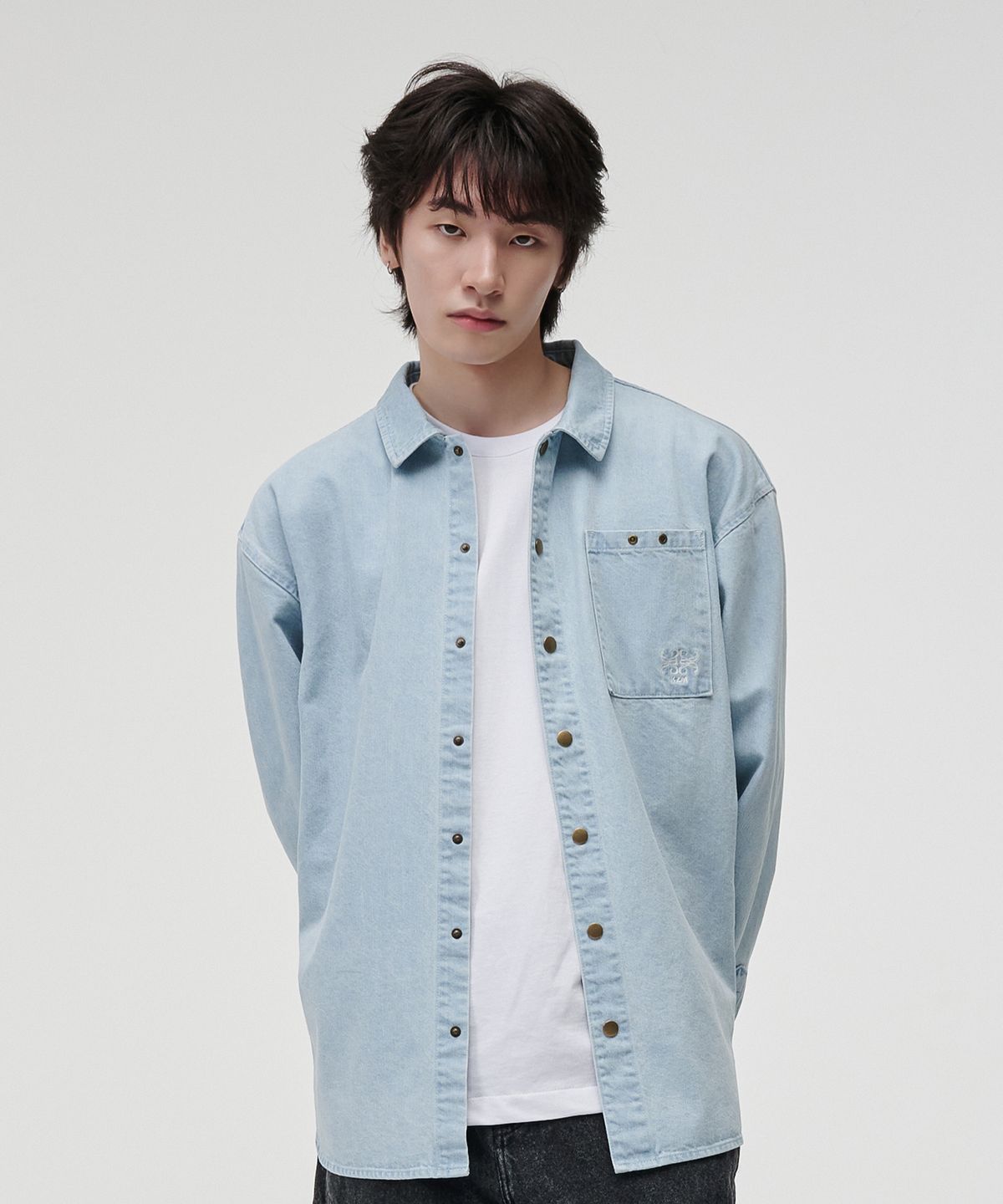 케이지엠(KZM) 리네아 오버핏 데님 셔츠