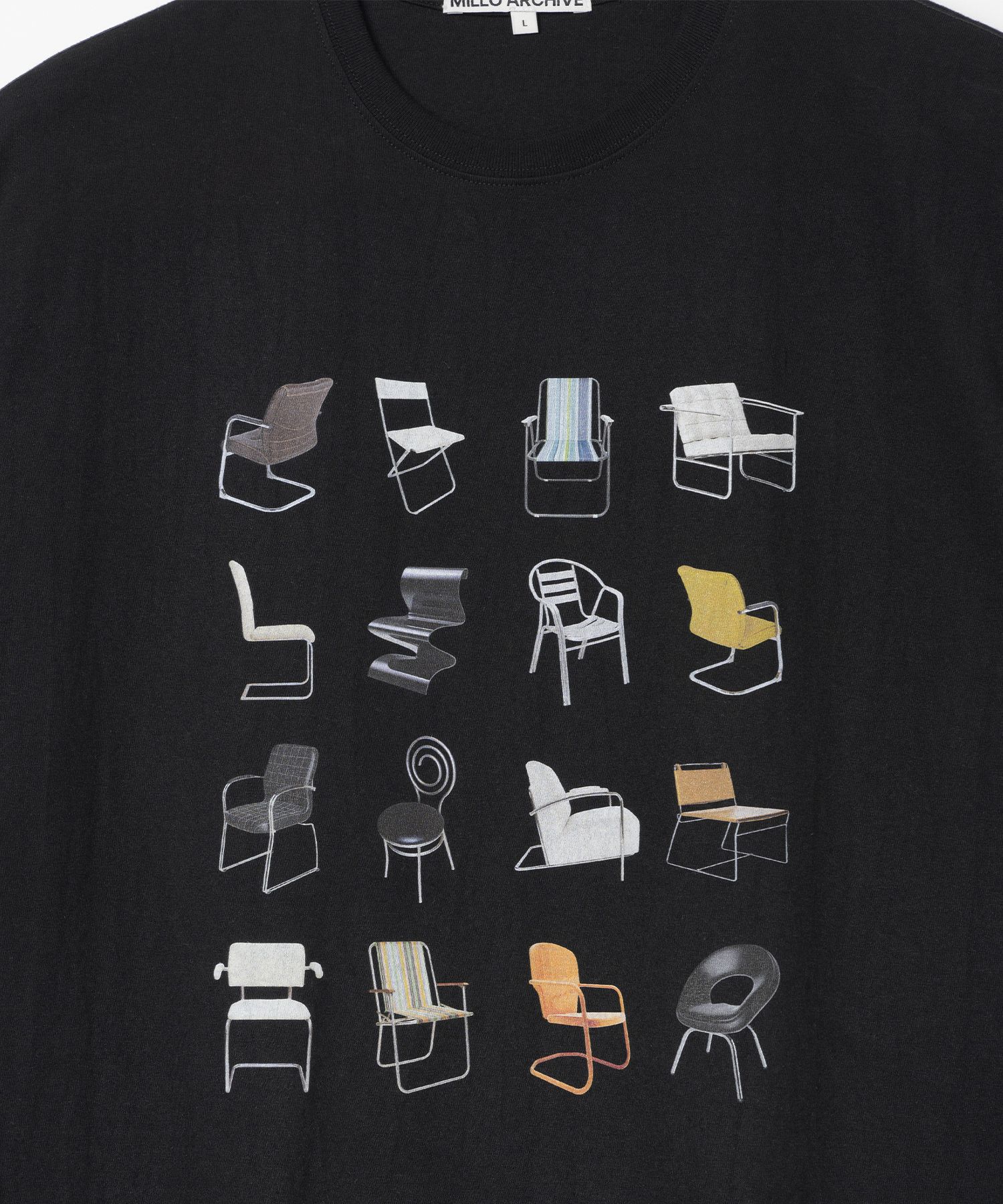 【MILLO ARCHIVE】 Line Chair T-Shirts MUSINSA | MILLO ARCHIVE Line Chair T-Shirt [Black]