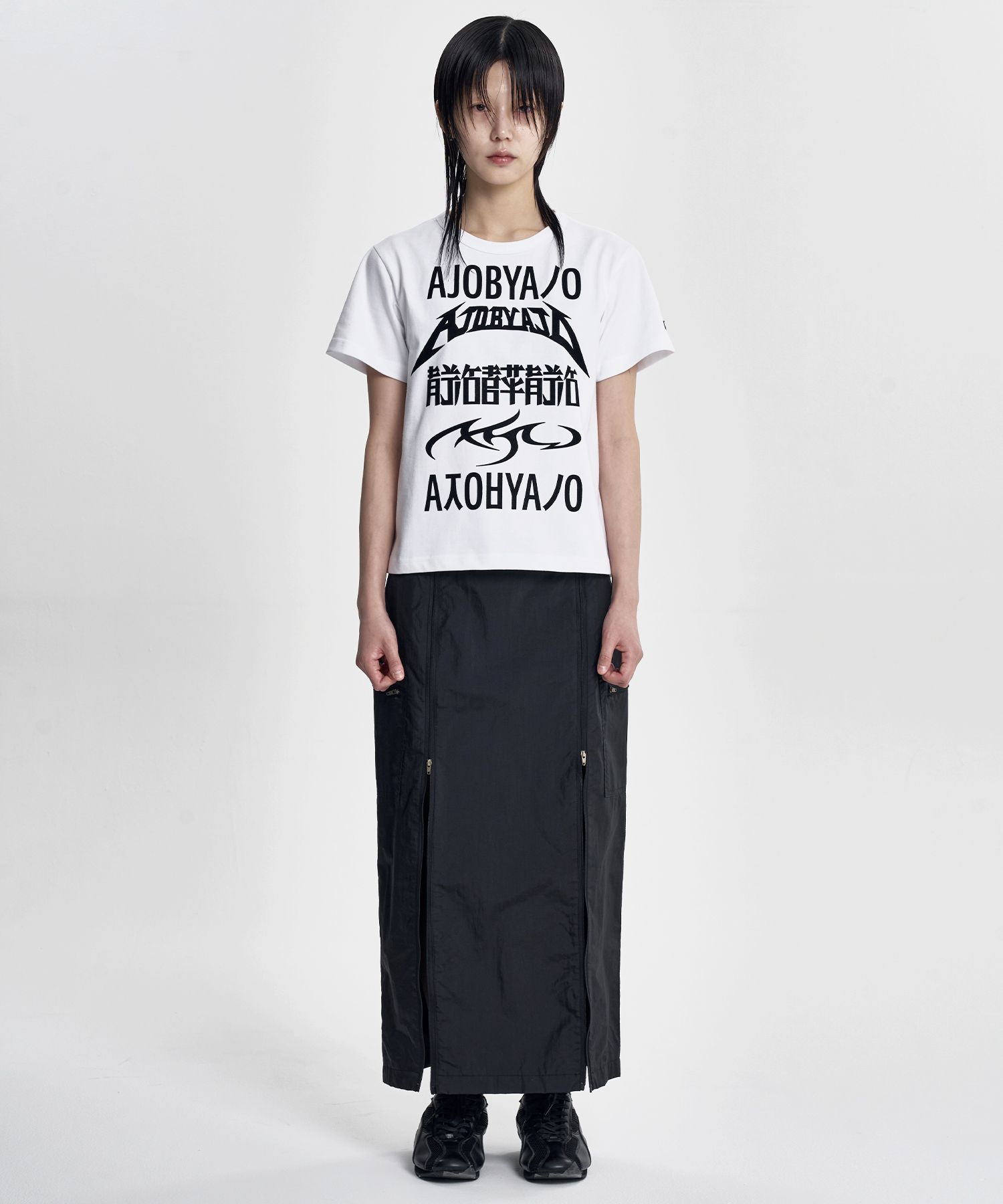 MUSINSA | AJOBYAJO Five AJO Logos Mini T-shirt [WHITE]