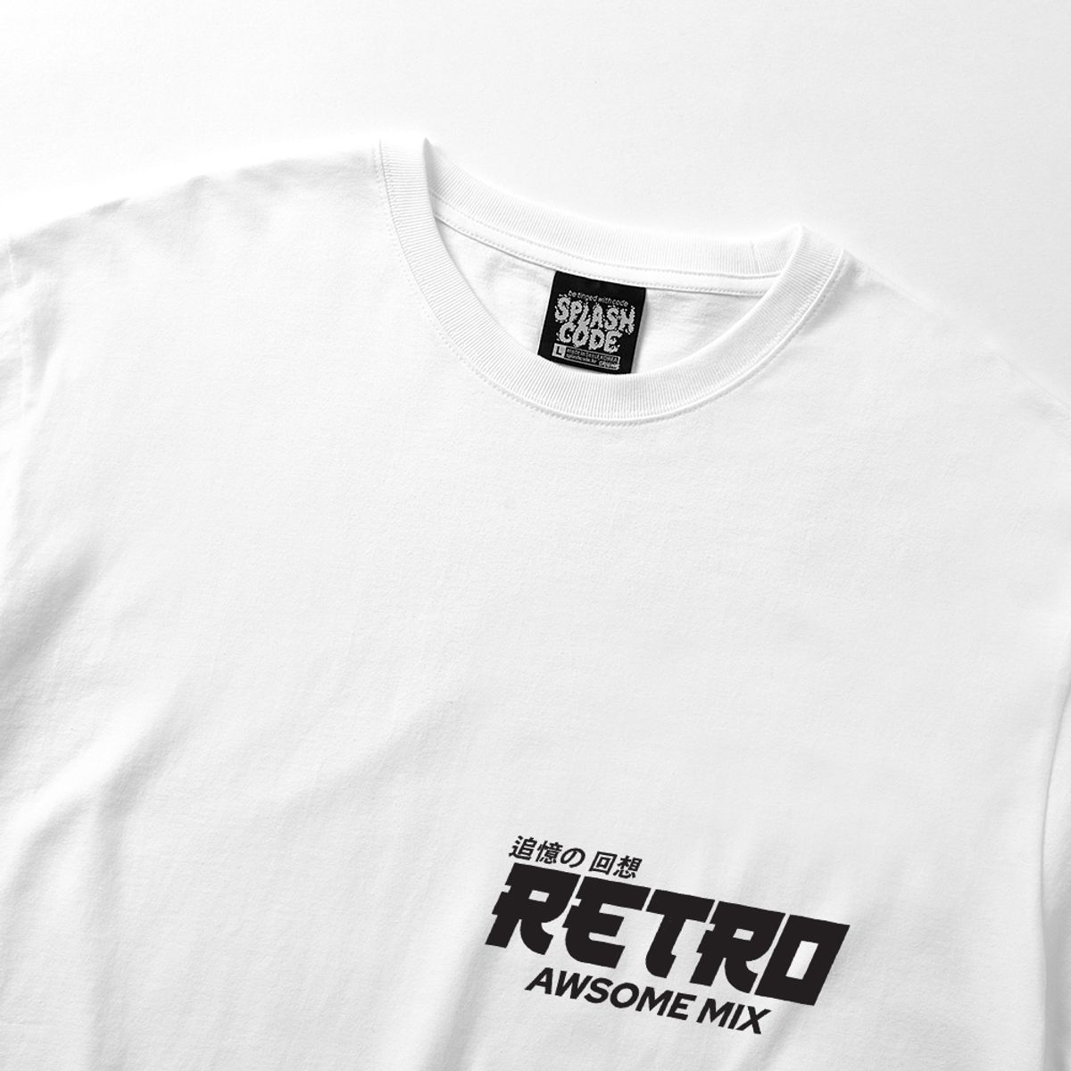 스플래시코드(SPLASHCODE) 롱슬리브 화이트 - 레트로(Retro)