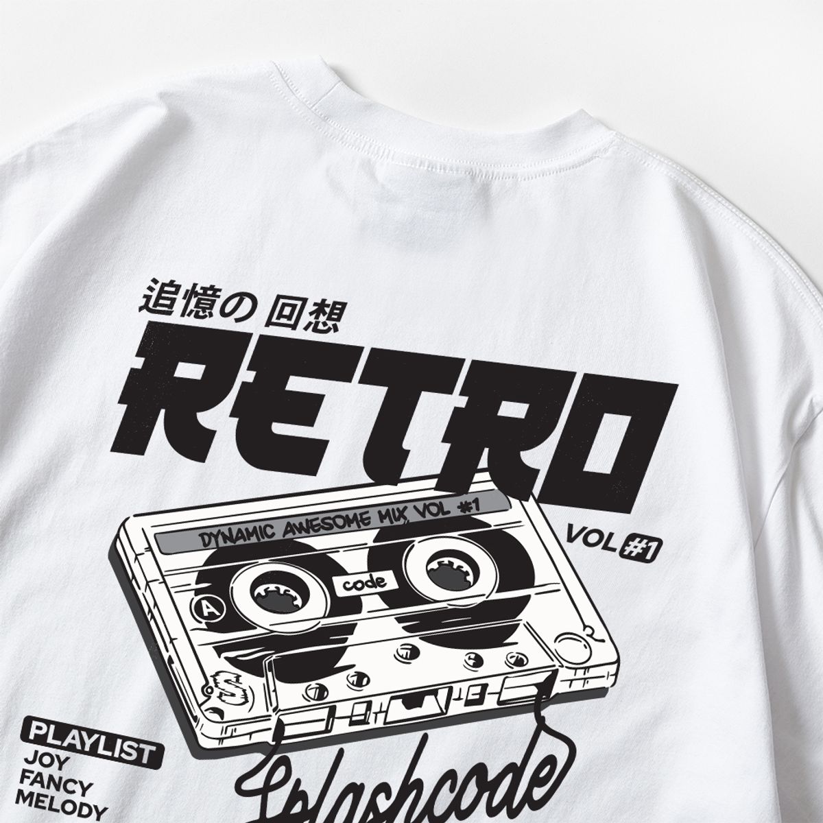 스플래시코드(SPLASHCODE) 롱슬리브 화이트 - 레트로(Retro)