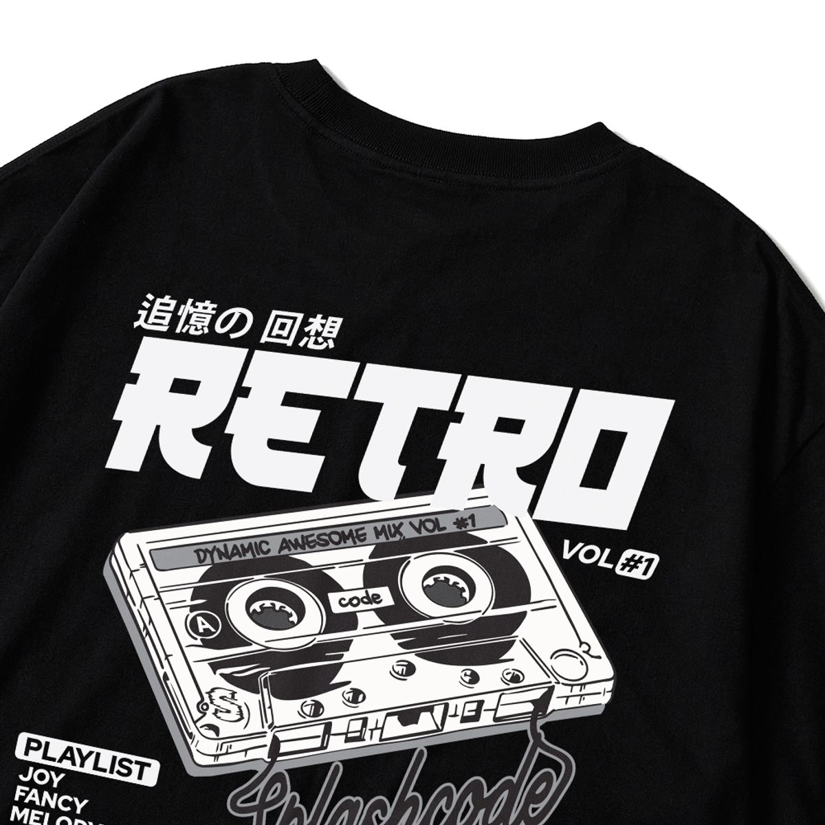 스플래시코드(SPLASHCODE) 롱슬리브 블랙 - 레트로(Retro)