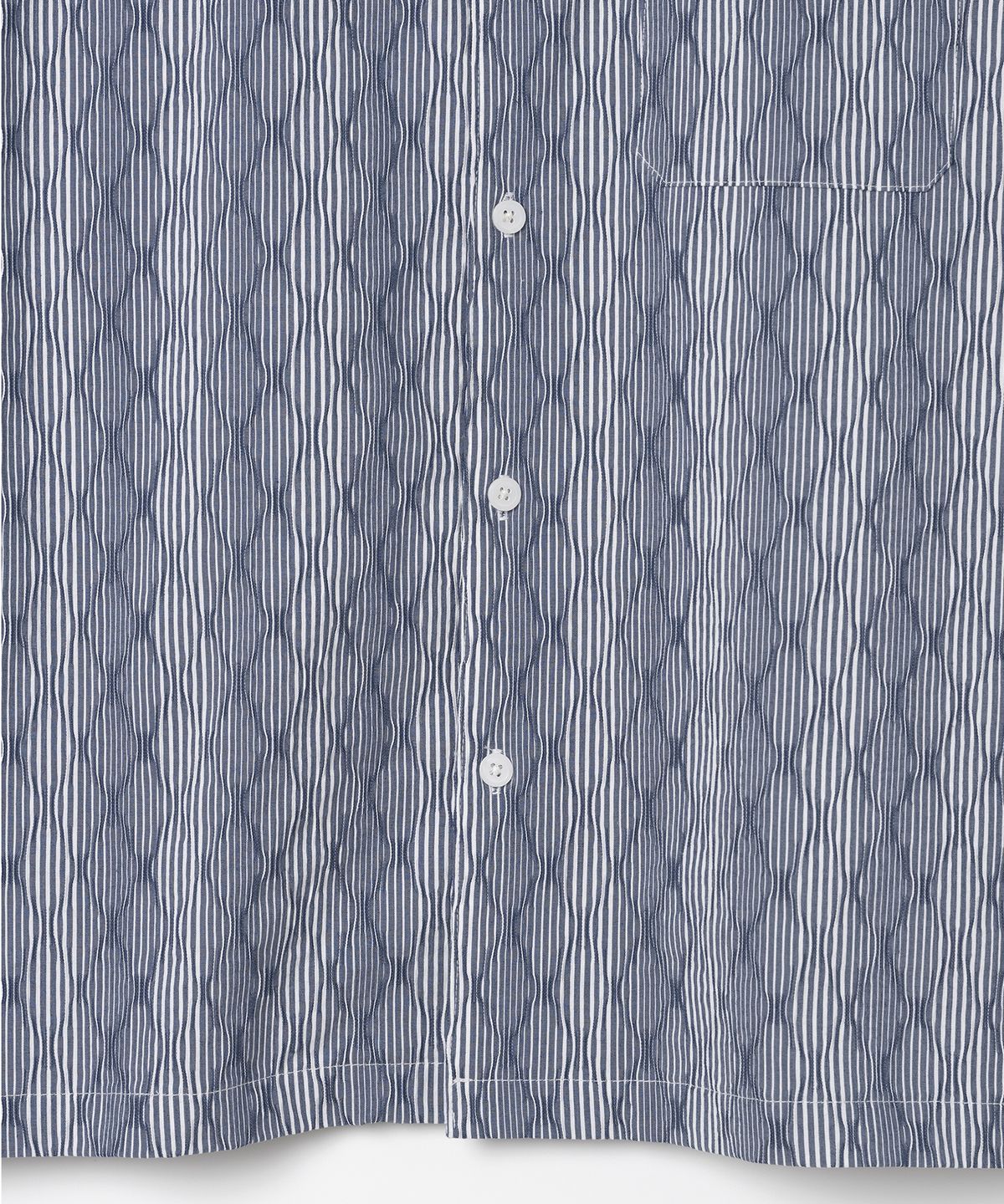 밀로 아카이브(MILLO ARCHIVE) 버티컬 웨이브 셔츠 [네이비]
