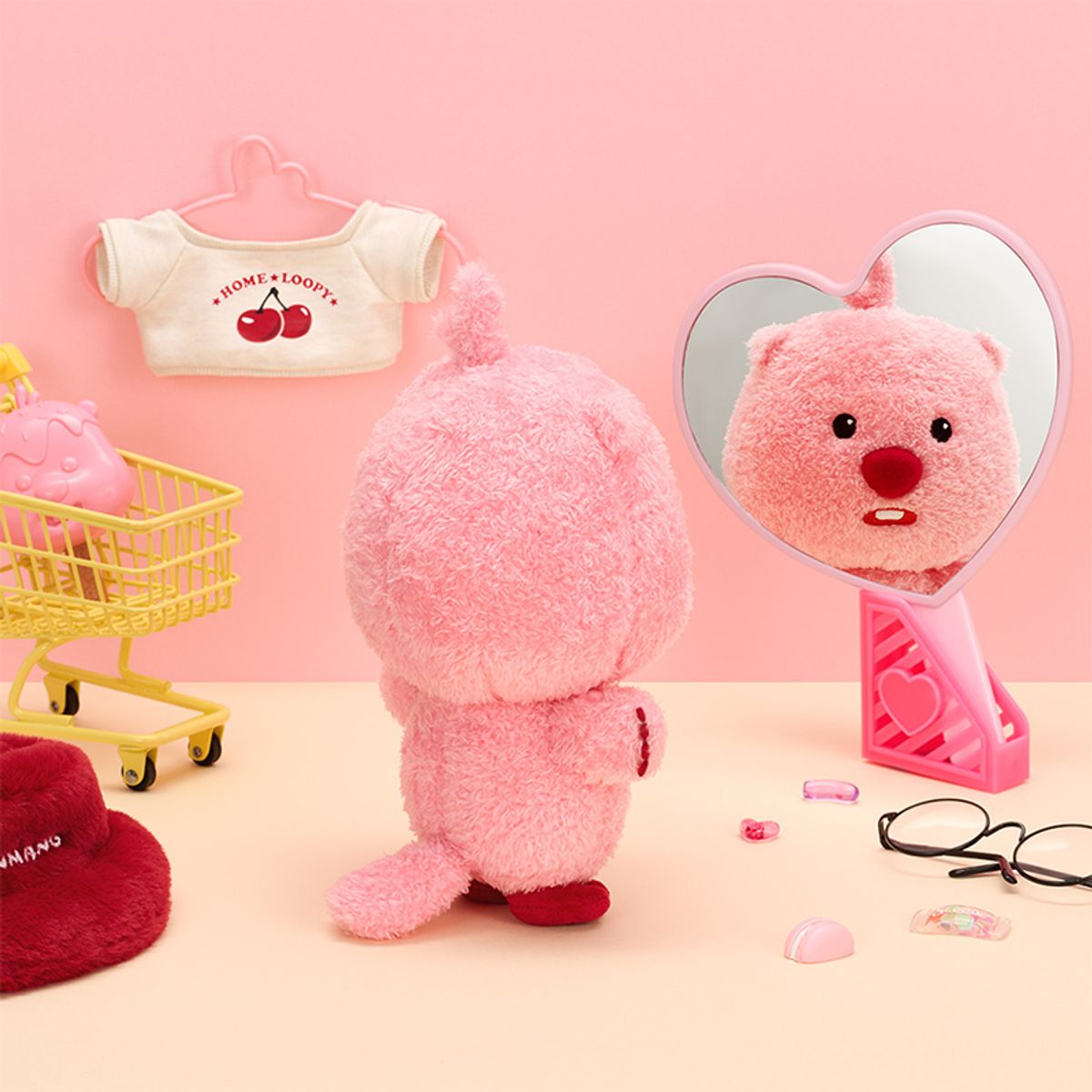 잔망루피(ZANMANGLOOPY) 체리 포슬 봉제인형 17cm