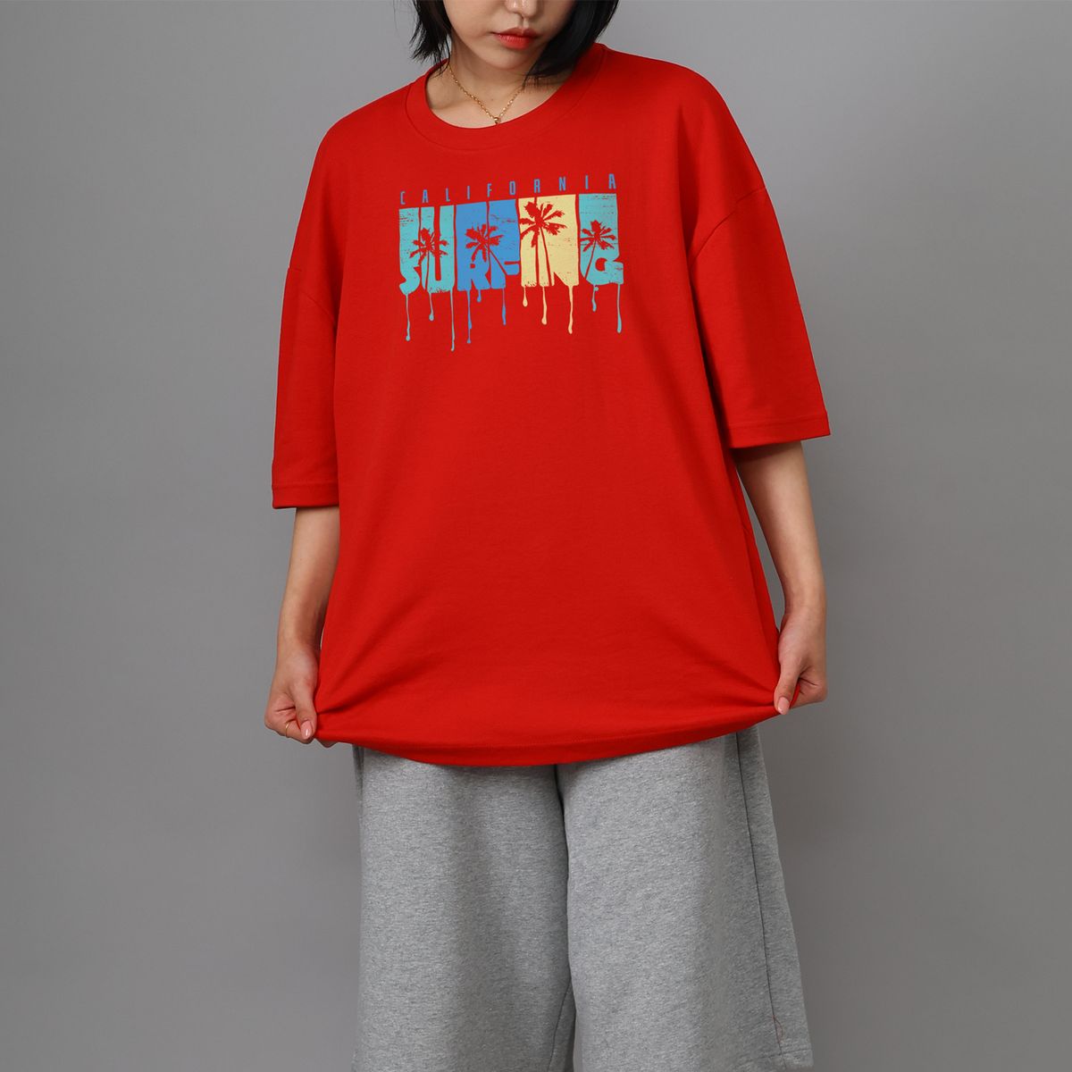 스타일릭스(STYLIX) 서핑 순면 오버핏 반팔 티셔츠 4COLOR