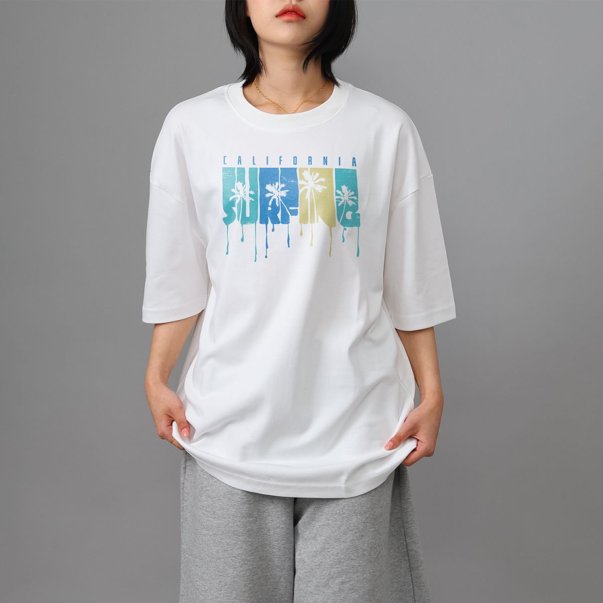 스타일릭스(STYLIX) 서핑 순면 오버핏 반팔 티셔츠 4COLOR
