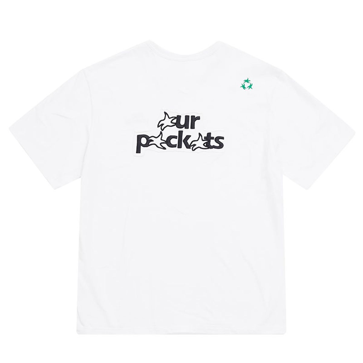 아워포켓츠(OURPOCKETS) 아워포켓츠 시그니처 로고 티셔츠(화이트)