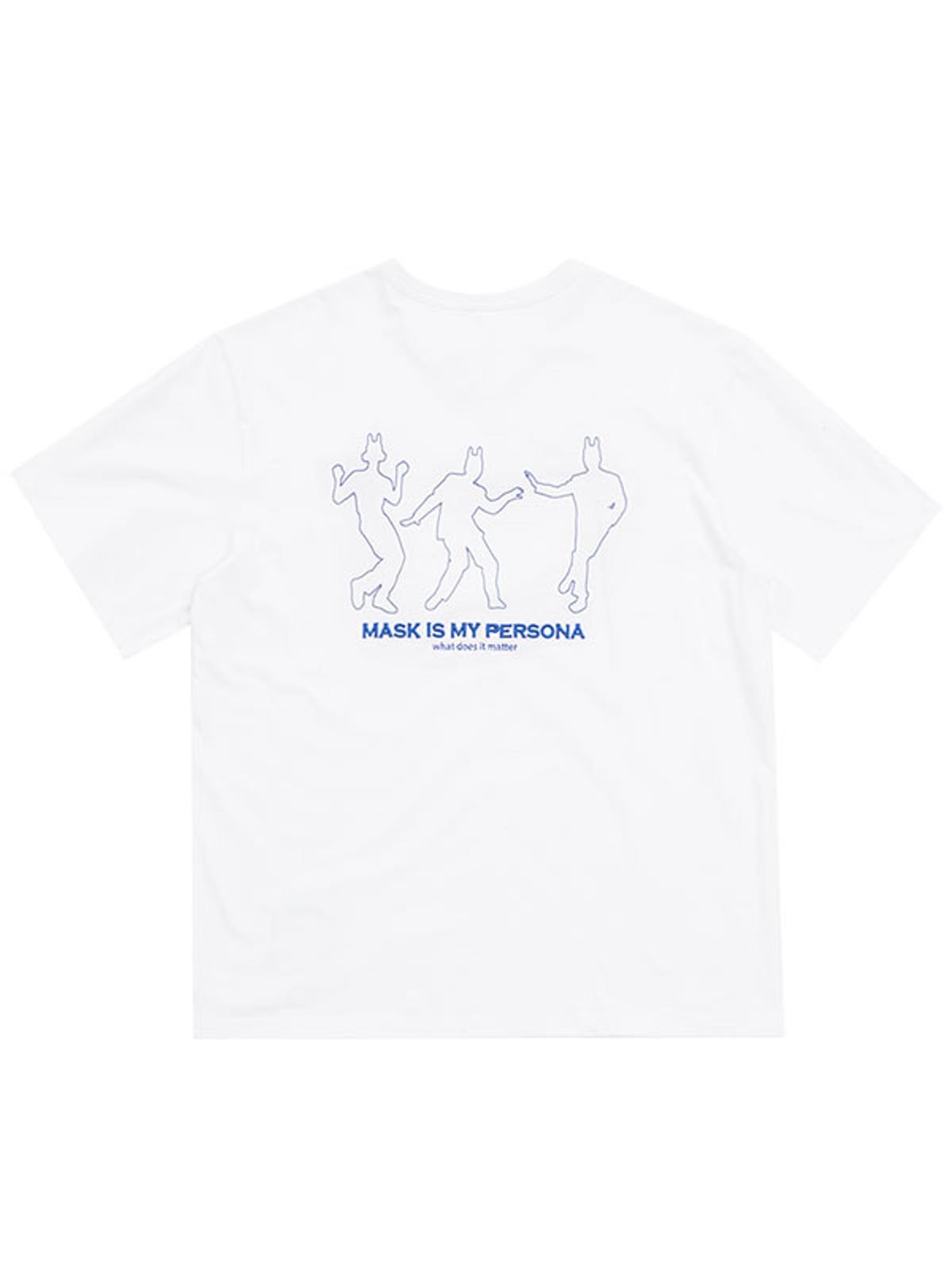 아워포켓츠(OURPOCKETS) 그리드 댄스 페르소나 티셔츠(화이트)