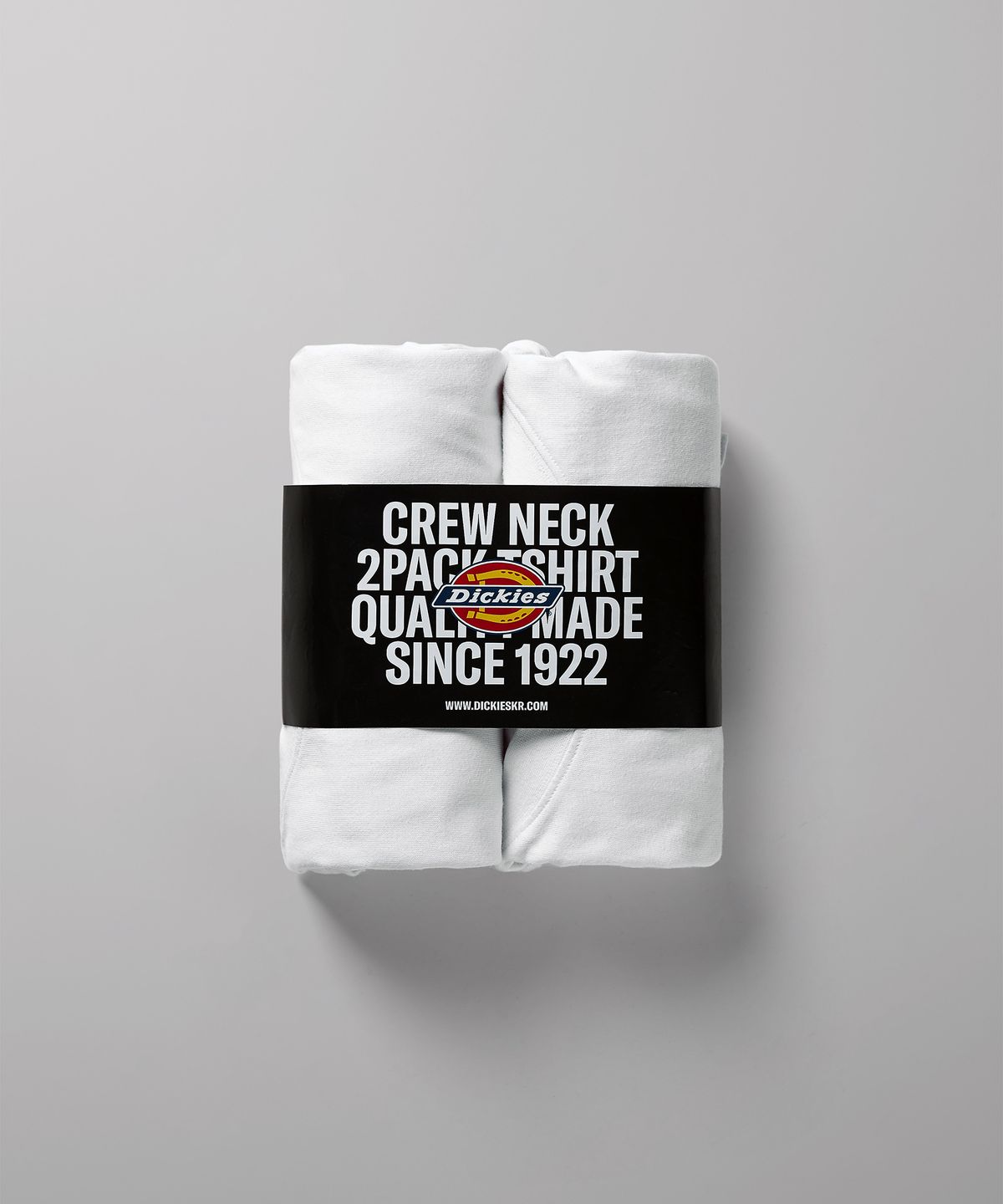디키즈(DICKIES) [2PACK] 베이직 폰트 로고 티셔츠 White