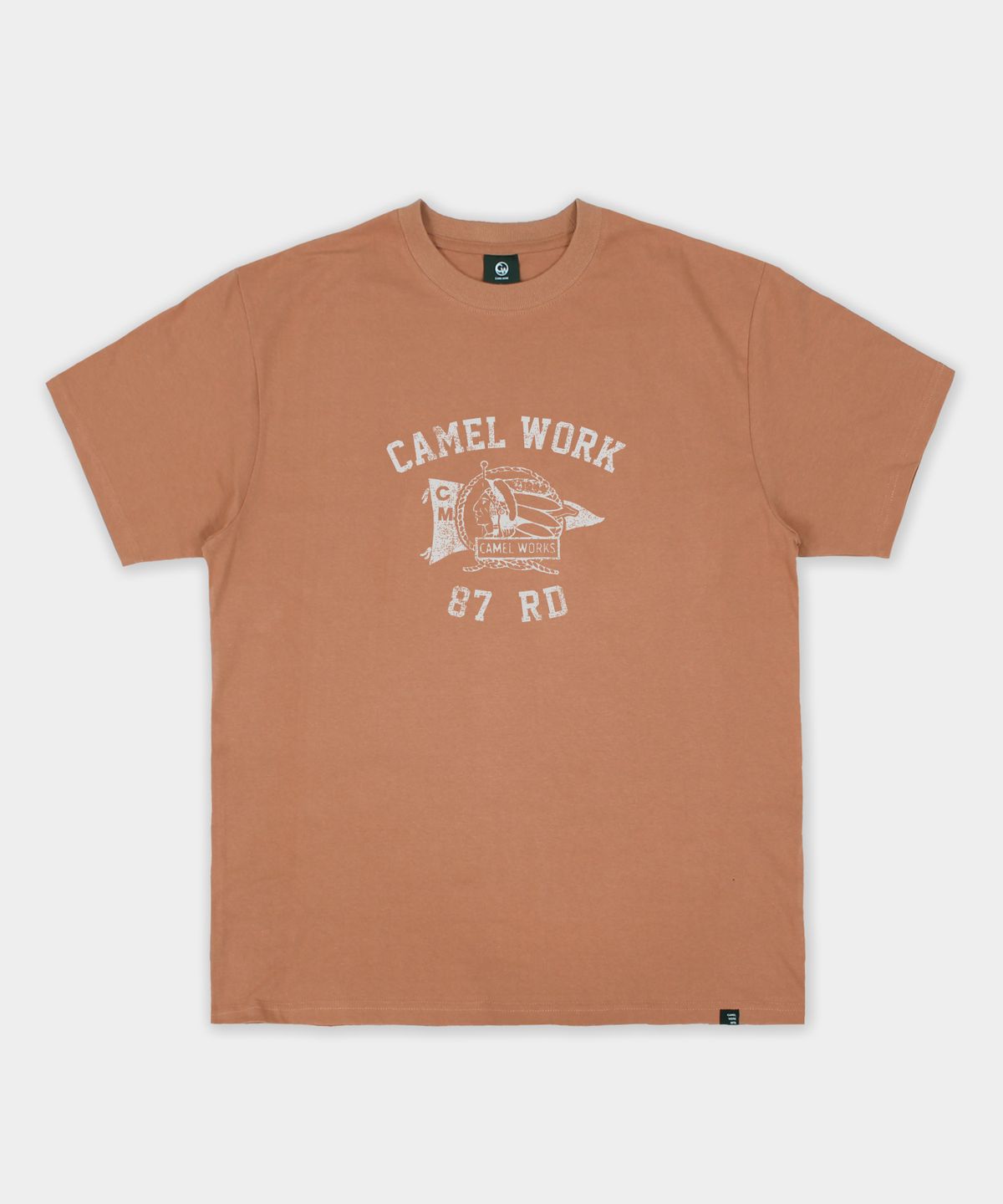 카멜워크(CAMEL WORK) 인디언 RD 빈티지 반팔티셔츠(더스트피치)