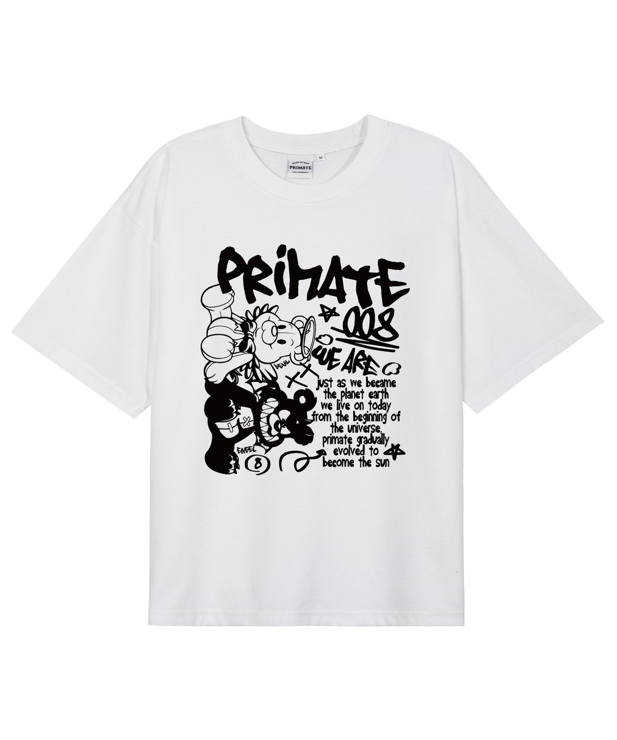 프라임에이트(PRIMATE) [COOL COTTON] ANGELDEM 오버핏 반팔티셔츠 8 COLORS