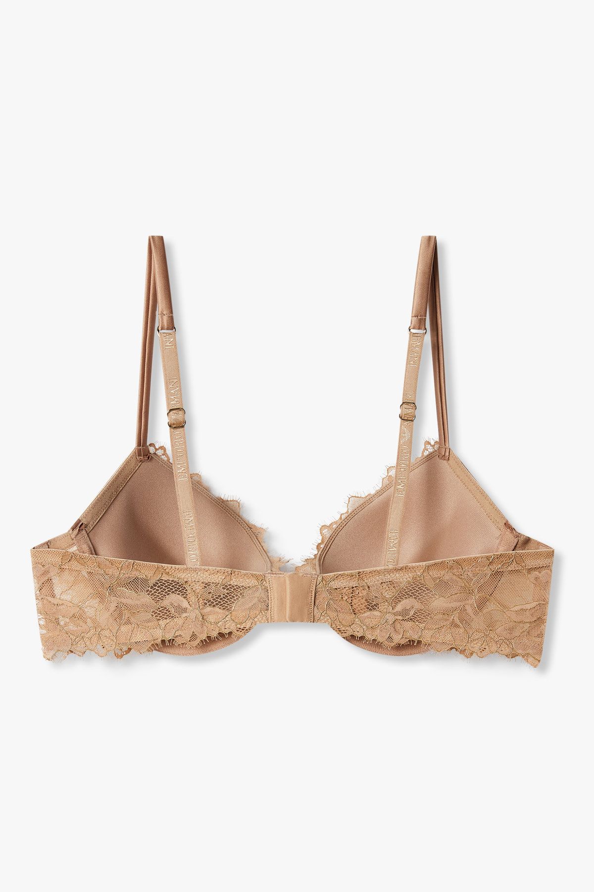 엠포리오 아르마니 언더웨어(EMPORIO ARMANI UNDERWEAR) 여성 메탈릭 자수 내추럴 푸쉬업 브라 _라이트브라운 0825185532