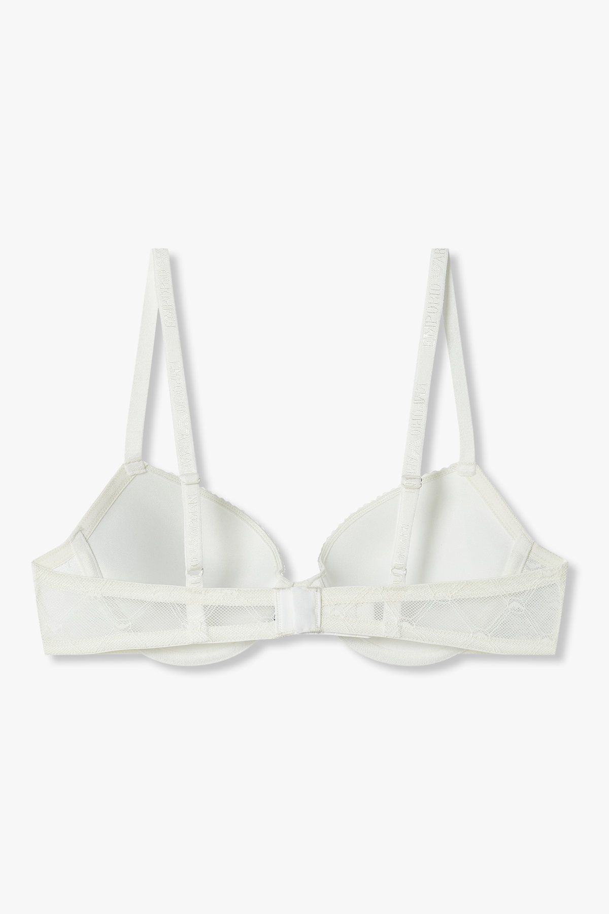 엠포리오 아르마니 언더웨어(EMPORIO ARMANI UNDERWEAR) 여성 패턴드 메쉬 푸쉬업 브라 _화이트 0825185503