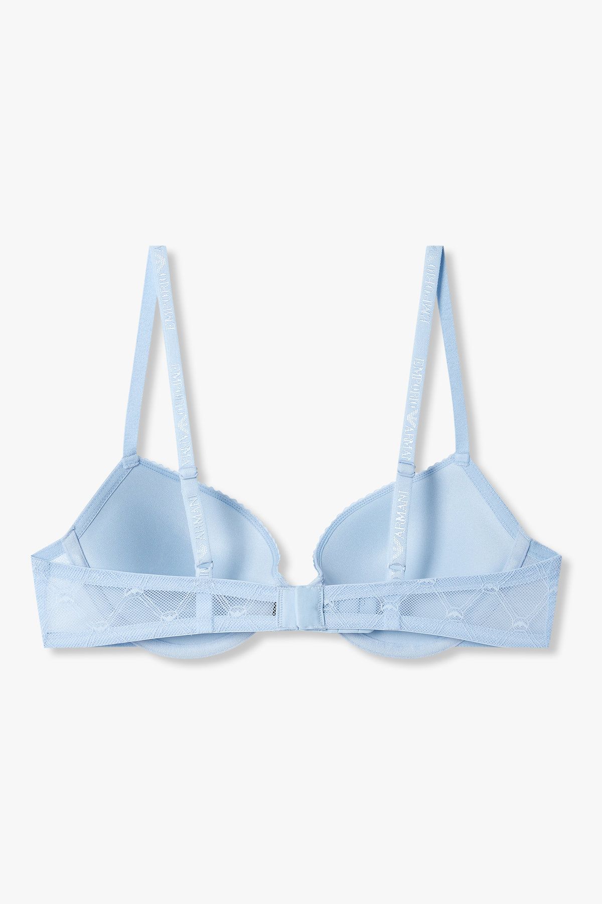 엠포리오 아르마니 언더웨어(EMPORIO ARMANI UNDERWEAR) 여성 패턴드 메쉬 푸쉬업 브라 _라이트 블루 0825185504