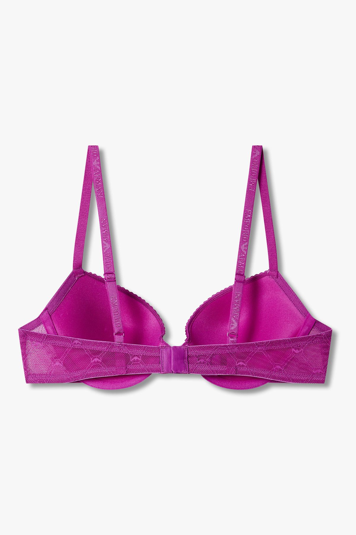 엠포리오 아르마니 언더웨어(EMPORIO ARMANI UNDERWEAR) 여성 패턴드 메쉬 푸쉬업 브라 _퍼플 0825185505