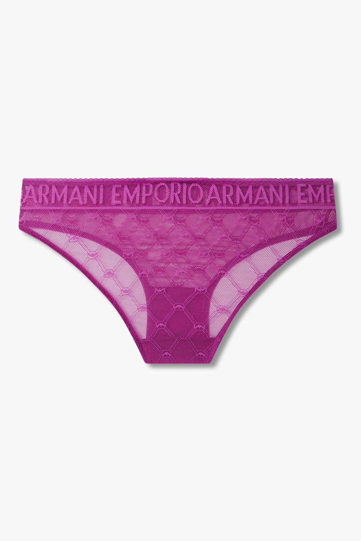 엠포리오 아르마니 언더웨어(EMPORIO ARMANI UNDERWEAR) 여성 다이아 패턴 메쉬 브리프 _퍼플 0825111505