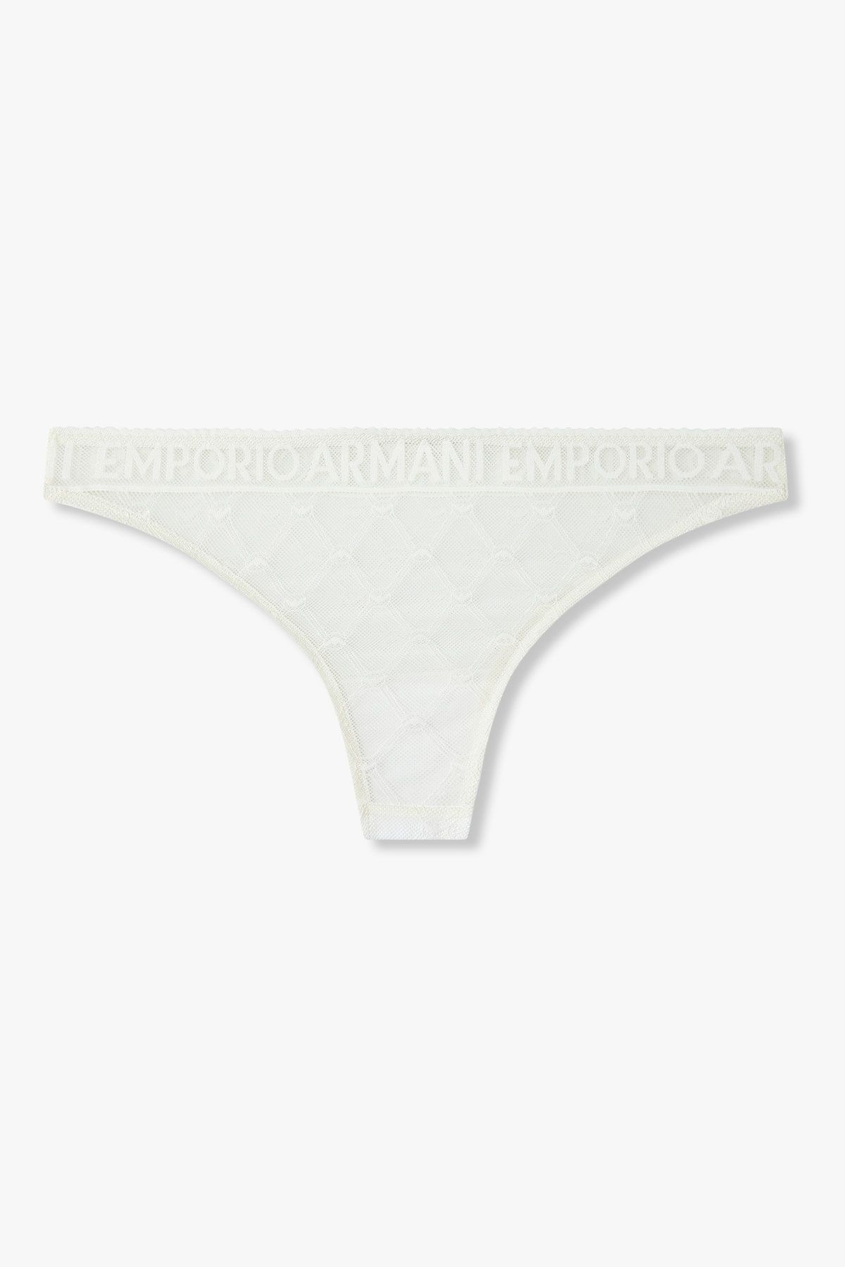 엠포리오 아르마니 언더웨어(EMPORIO ARMANI UNDERWEAR) 여성 패턴드 메쉬 브라질리언 브리프 _화이트 0825111507