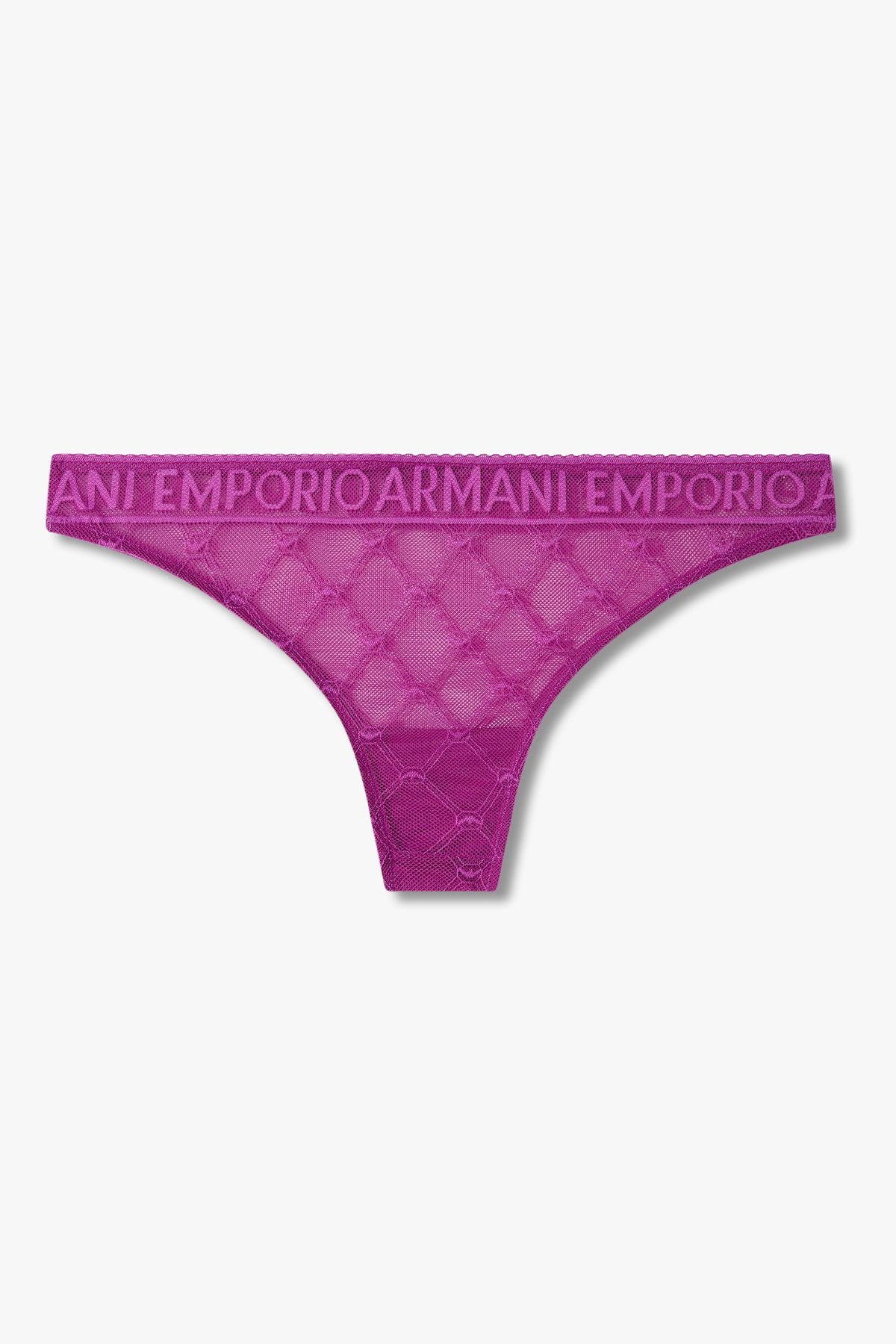 엠포리오 아르마니 언더웨어(EMPORIO ARMANI UNDERWEAR) 여성 패턴드 메쉬 브라질리언 브리프 _퍼플 0825111509
