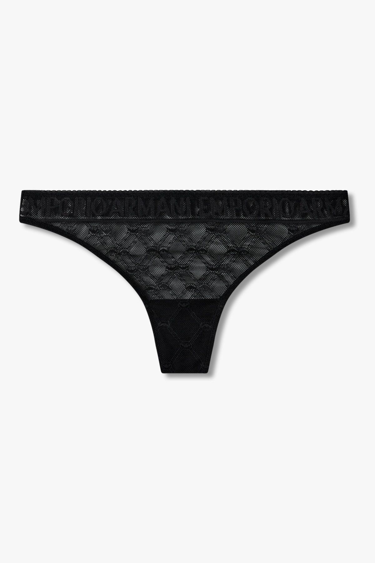 엠포리오 아르마니 언더웨어(EMPORIO ARMANI UNDERWEAR) 여성 패턴드 메쉬 브라질리언 브리프 _블랙 0825111510