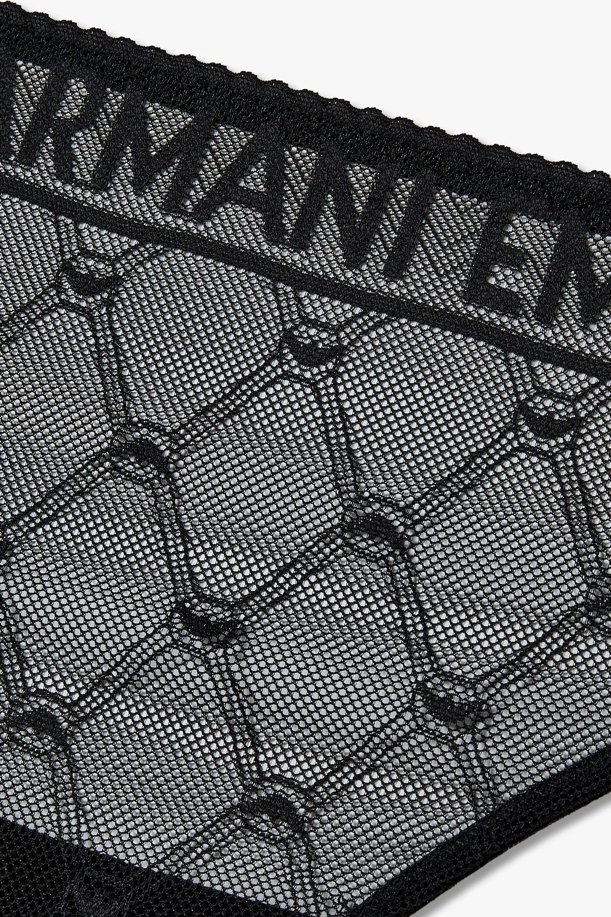 엠포리오 아르마니 언더웨어(EMPORIO ARMANI UNDERWEAR) 여성 패턴드 메쉬 브라질리언 브리프 _블랙 0825111510
