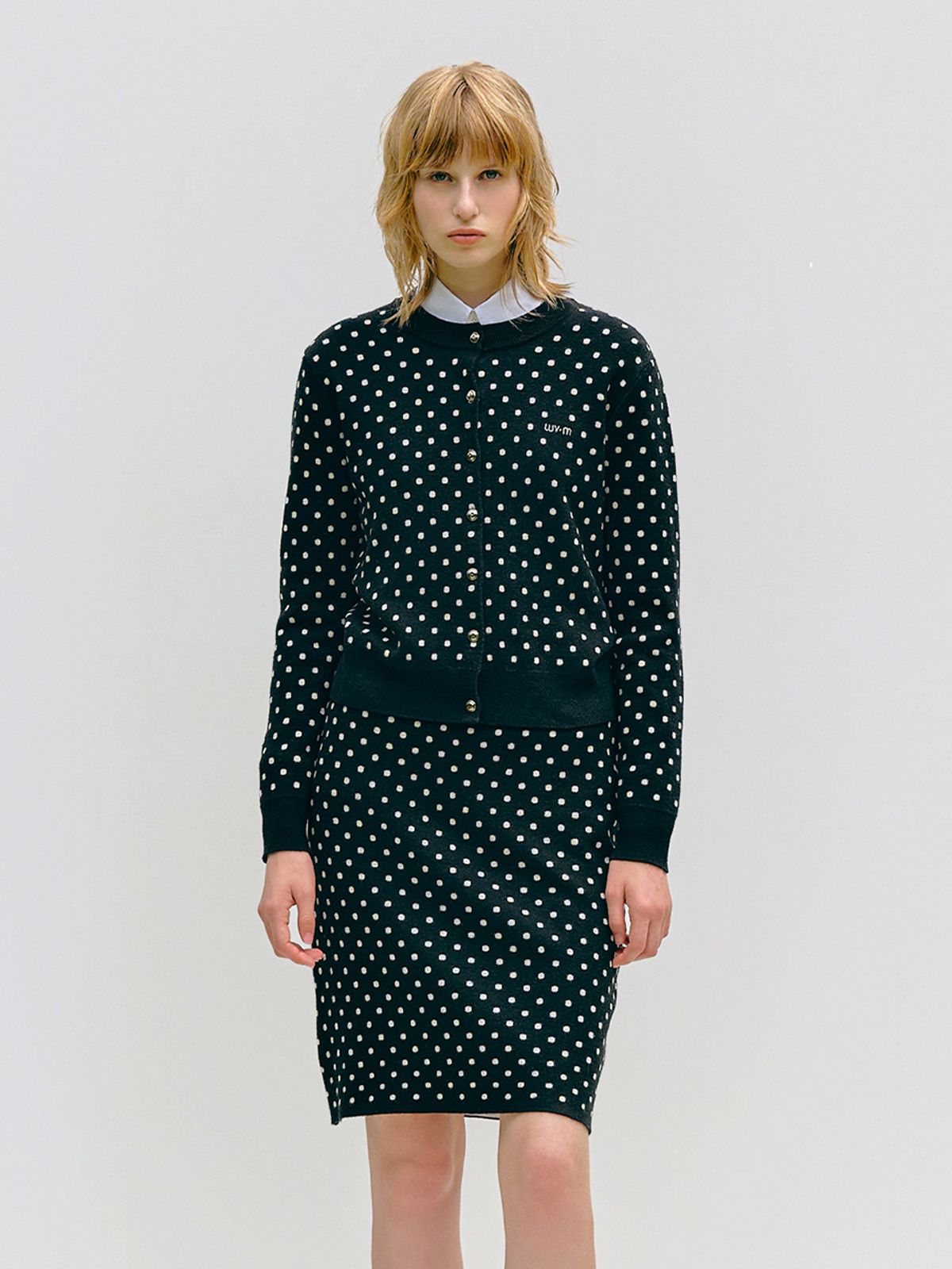 엘유브이엠(LUVM) BASIC DOT CARDIGAN_DOT