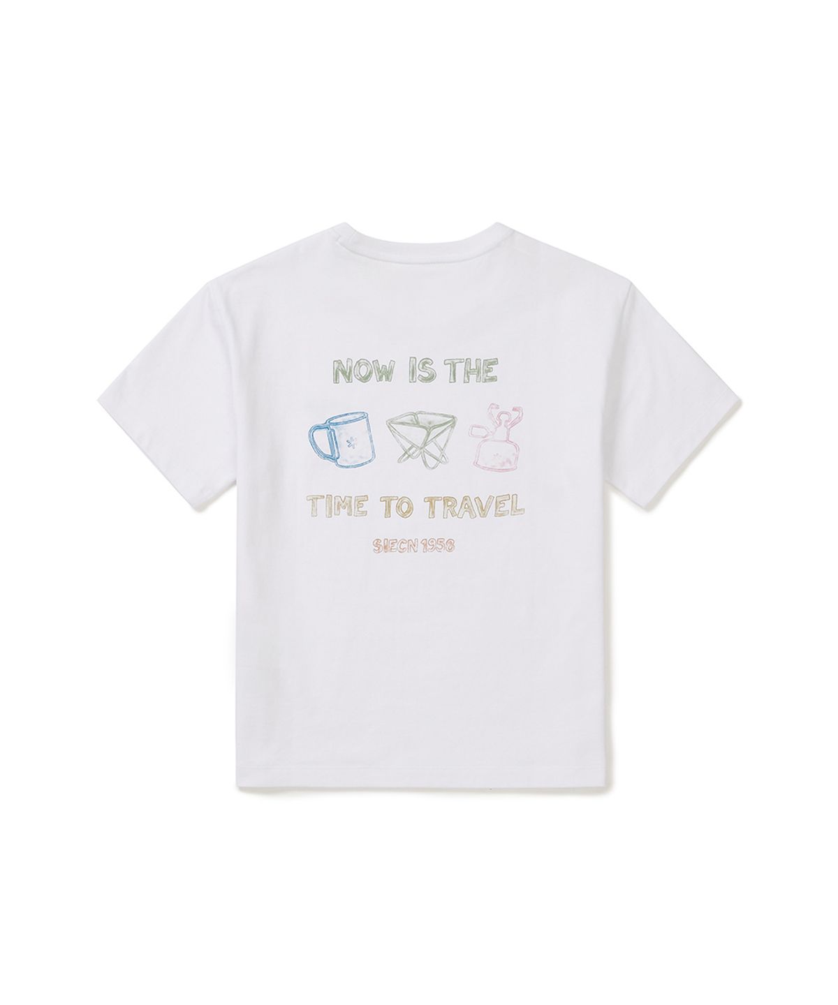 스노우피크 어패럴 키즈(SNOWPEAK APPAREL KIDS) 키즈 에어로쿨 기어 반팔 티셔츠 (S25MKFTS95) White