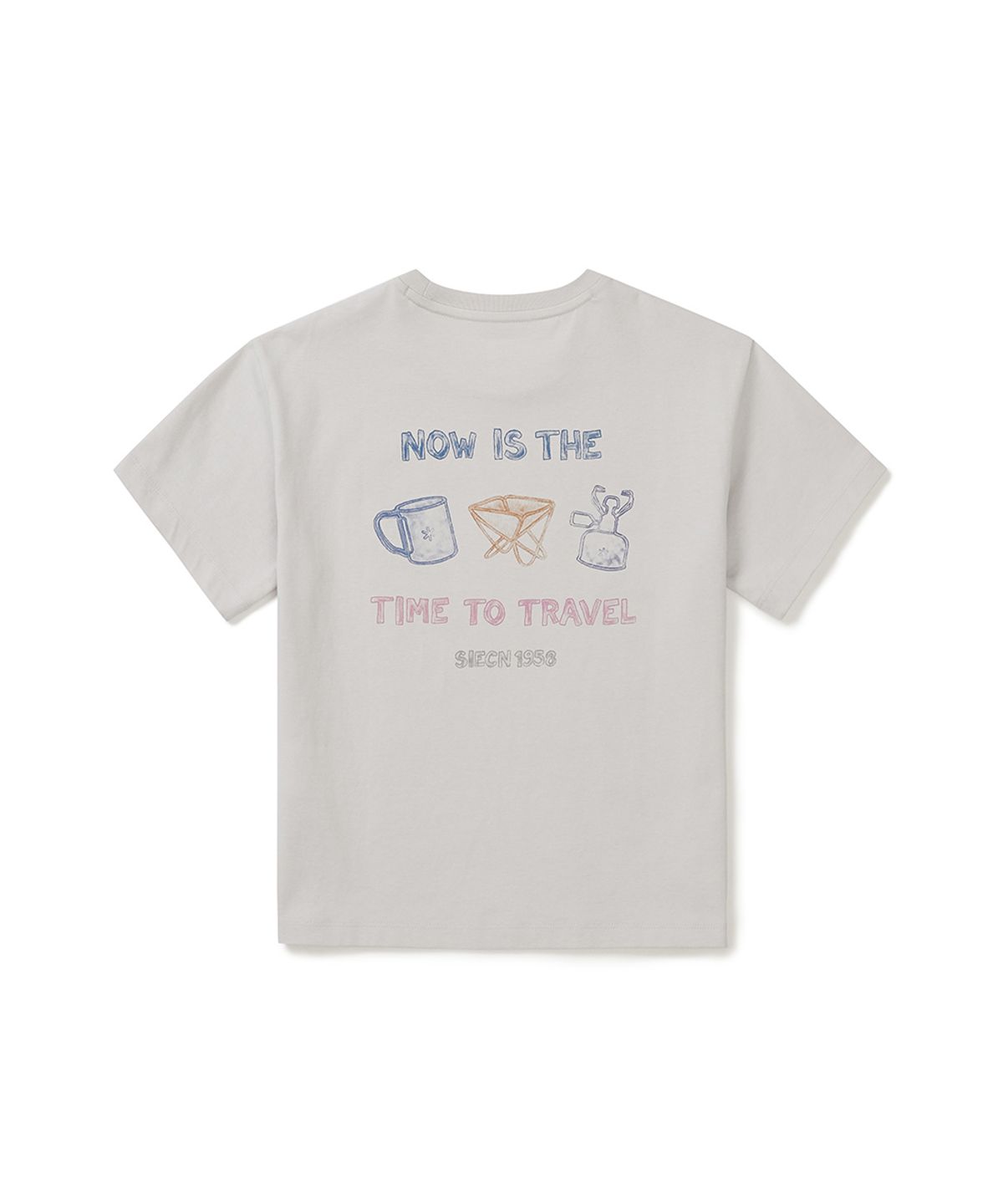 스노우피크 어패럴 키즈(SNOWPEAK APPAREL KIDS) 키즈 에어로쿨 기어 반팔 티셔츠 (S25MKFTS95) Ice Gray