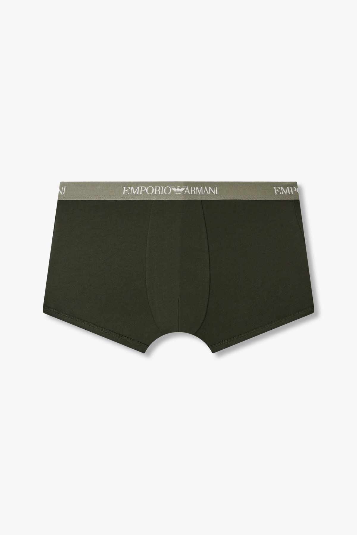 엠포리오 아르마니 언더웨어(EMPORIO ARMANI UNDERWEAR) 남성 로고 밴딩 솔리드 코튼 드로즈 _그린 0815112327