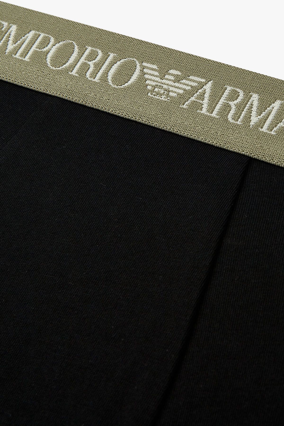 엠포리오 아르마니 언더웨어(EMPORIO ARMANI UNDERWEAR) 남성 로고 밴딩 솔리드 코튼 드로즈 _블랙 0815112329