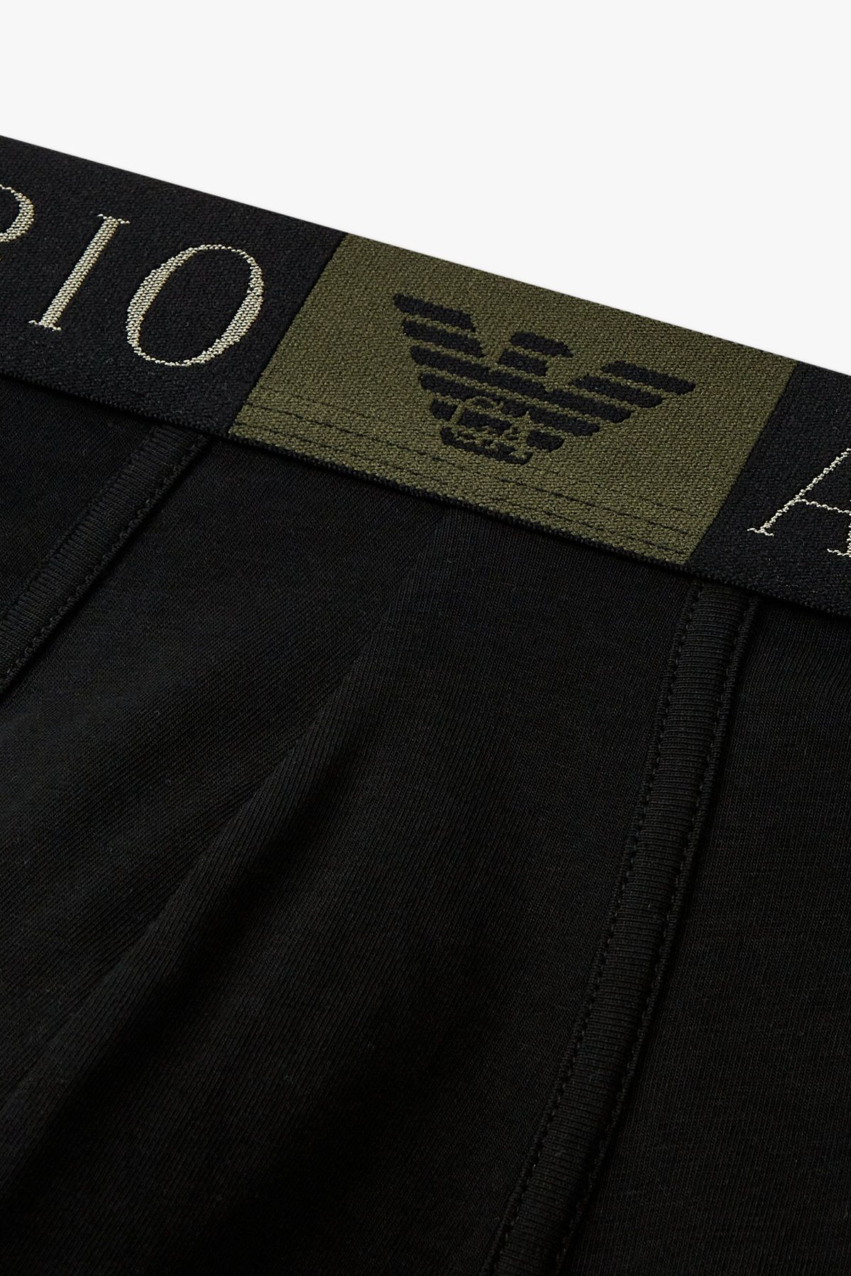 엠포리오 아르마니 언더웨어(EMPORIO ARMANI UNDERWEAR) 남성 스퀘어 이글 밴딩 코튼 드로즈 _블랙 0815112016