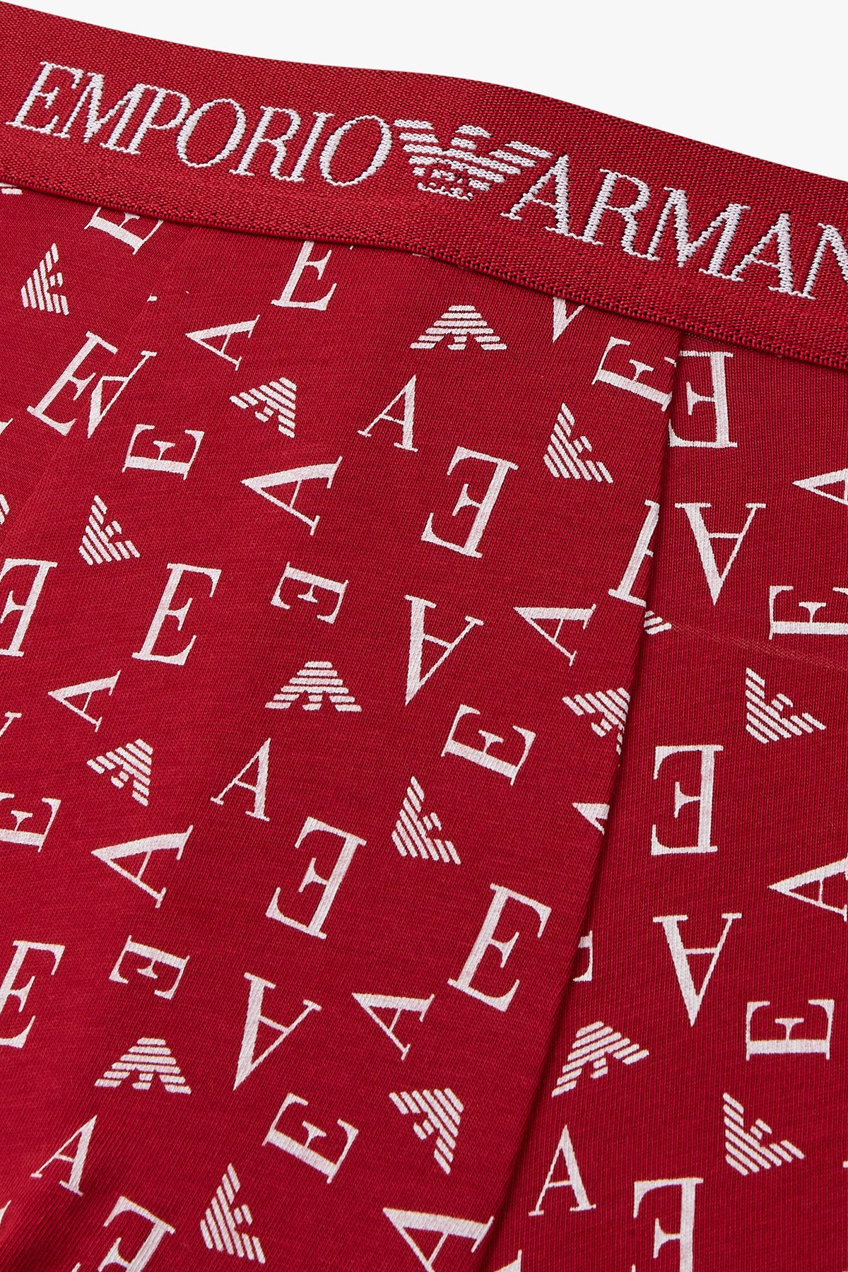 엠포리오 아르마니 언더웨어(EMPORIO ARMANI UNDERWEAR) 남성 어시메트릭 패턴 코튼 드로즈 _레드 0815112322