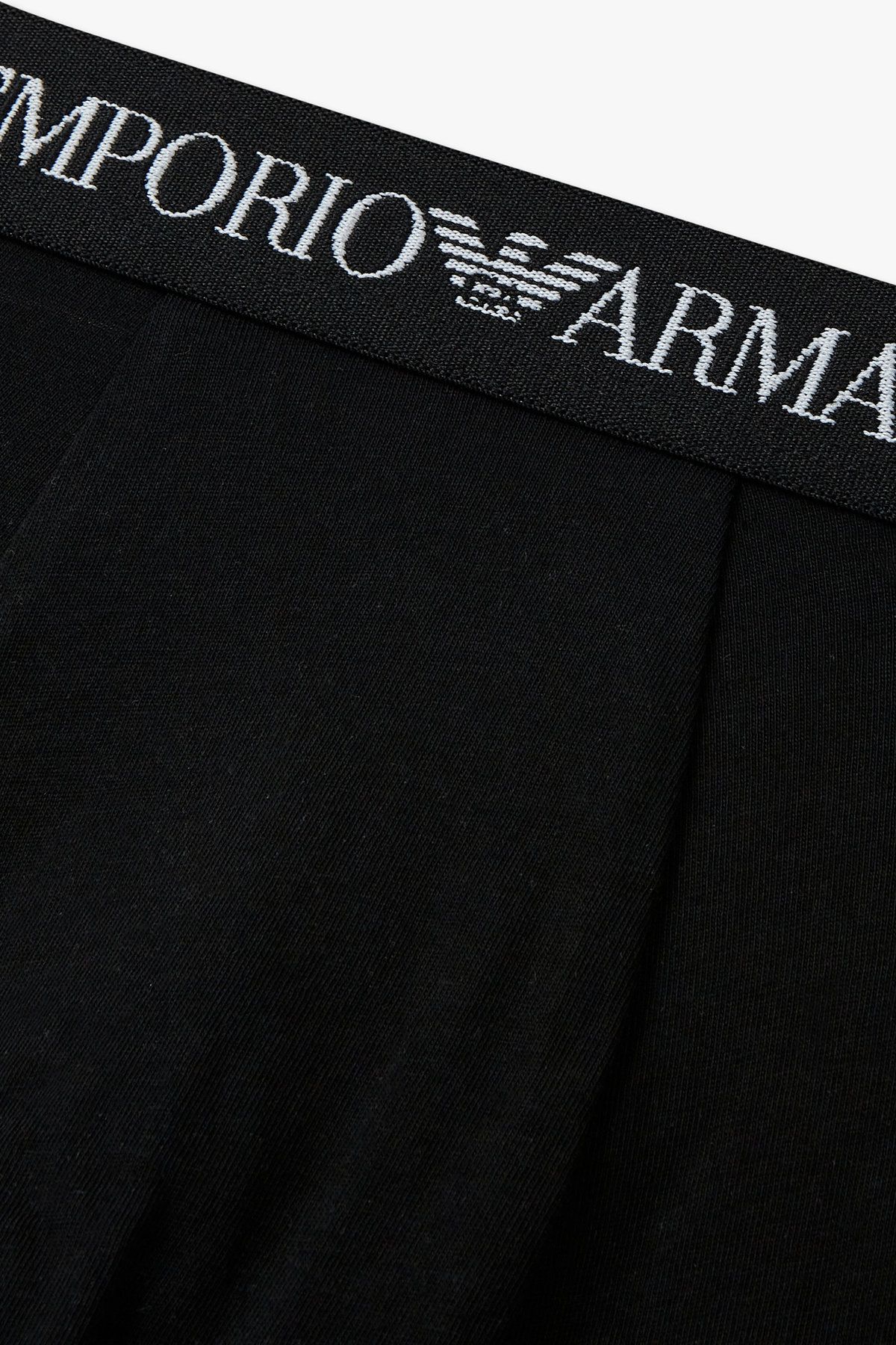 엠포리오 아르마니 언더웨어(EMPORIO ARMANI UNDERWEAR) 남성 로고 밴딩 솔리드 코튼 드로즈 _블랙 0815112323